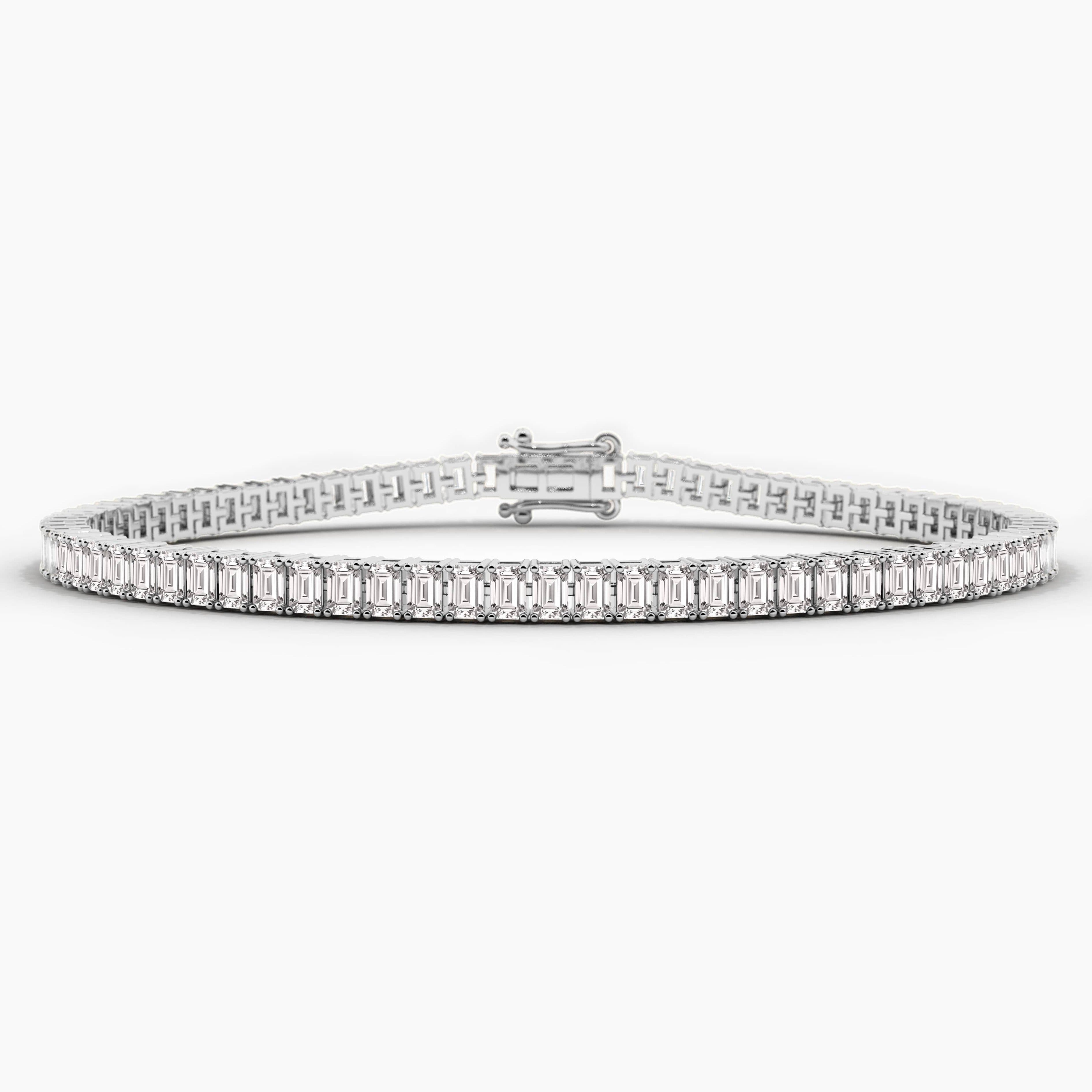 white gold moissanite diamond tennis bracelet 