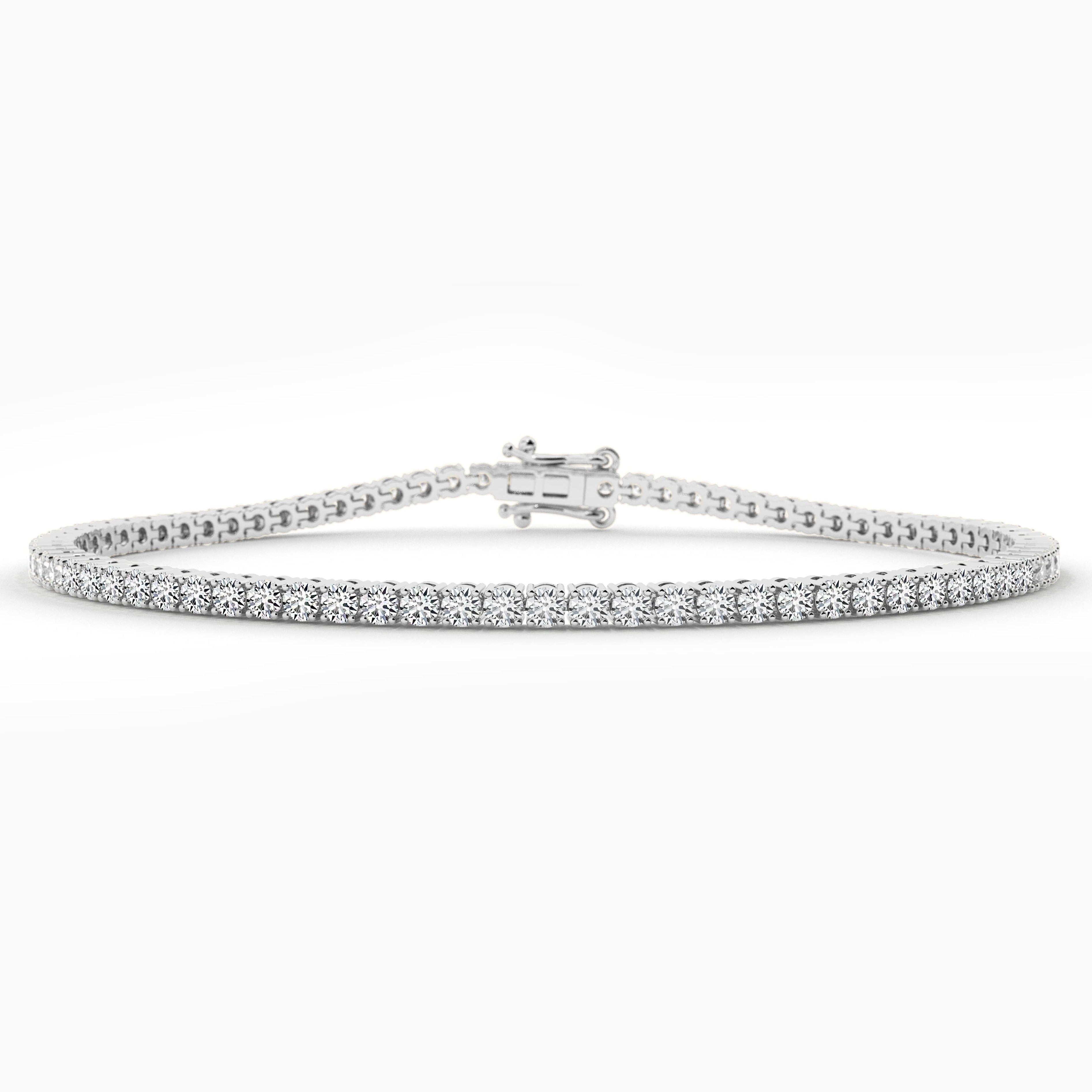 white gold moissanite diamond tennis bracelet