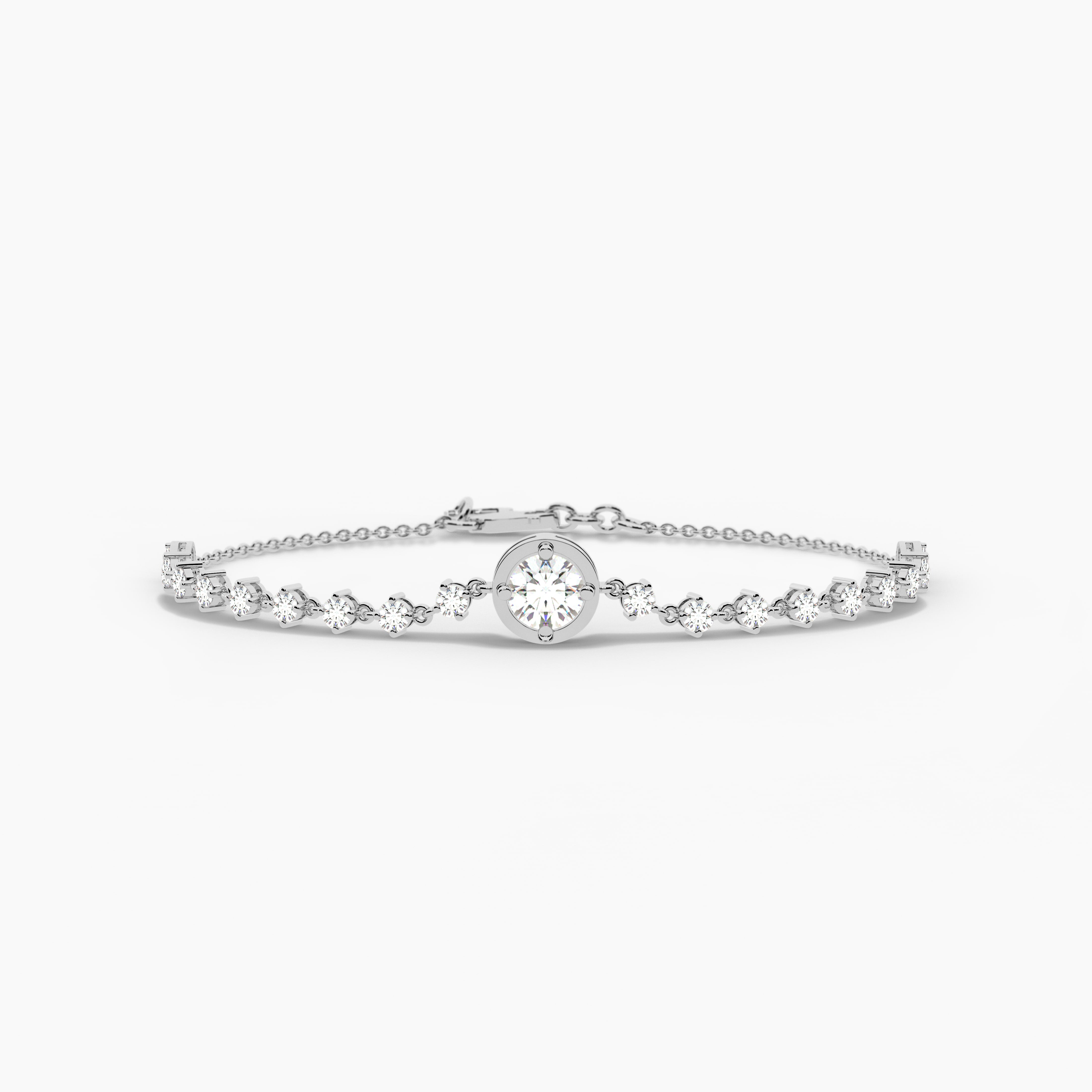 gold and diamond tennis bracelet​