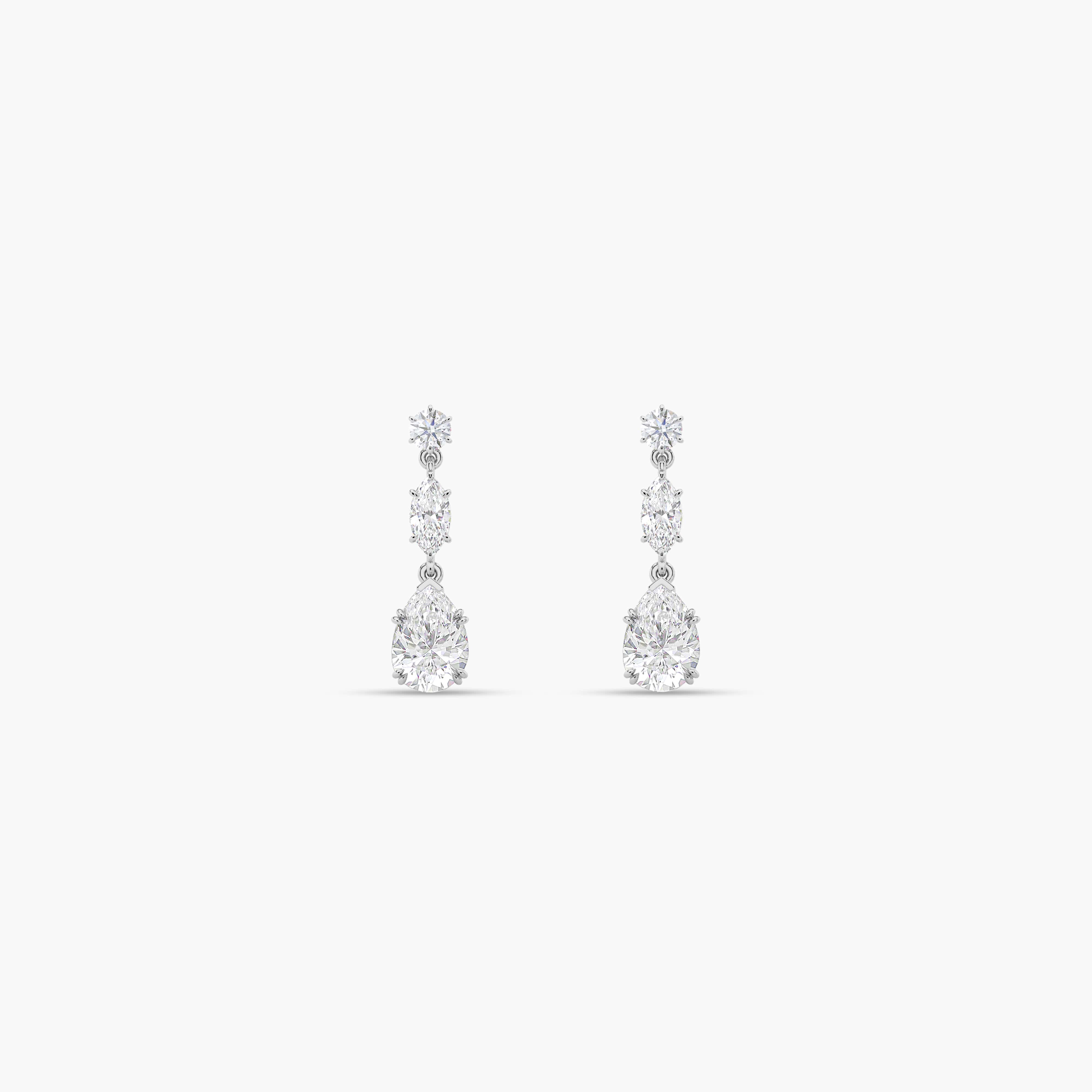 lab grown diamond drop earrings