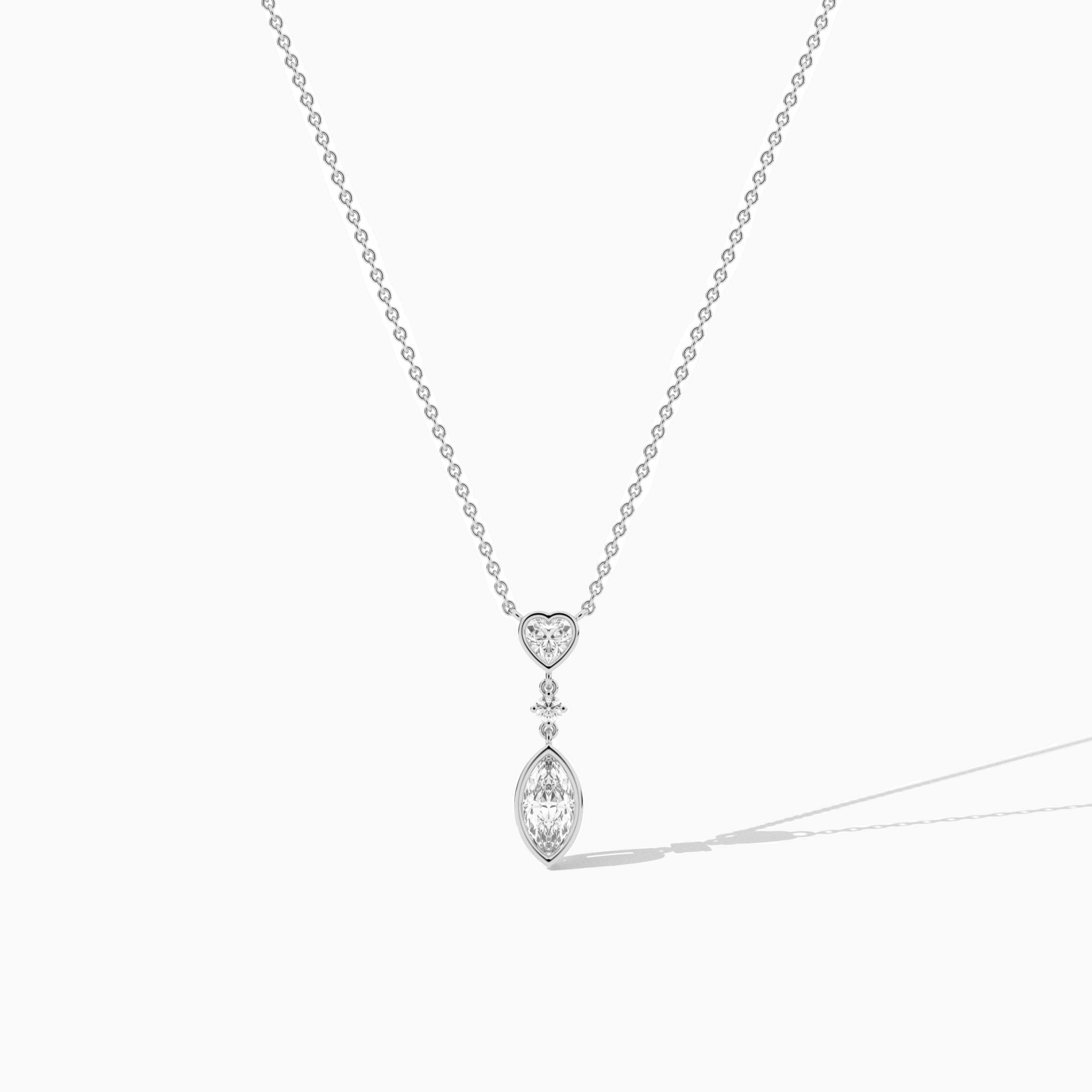 white gold crop diamond necklace 