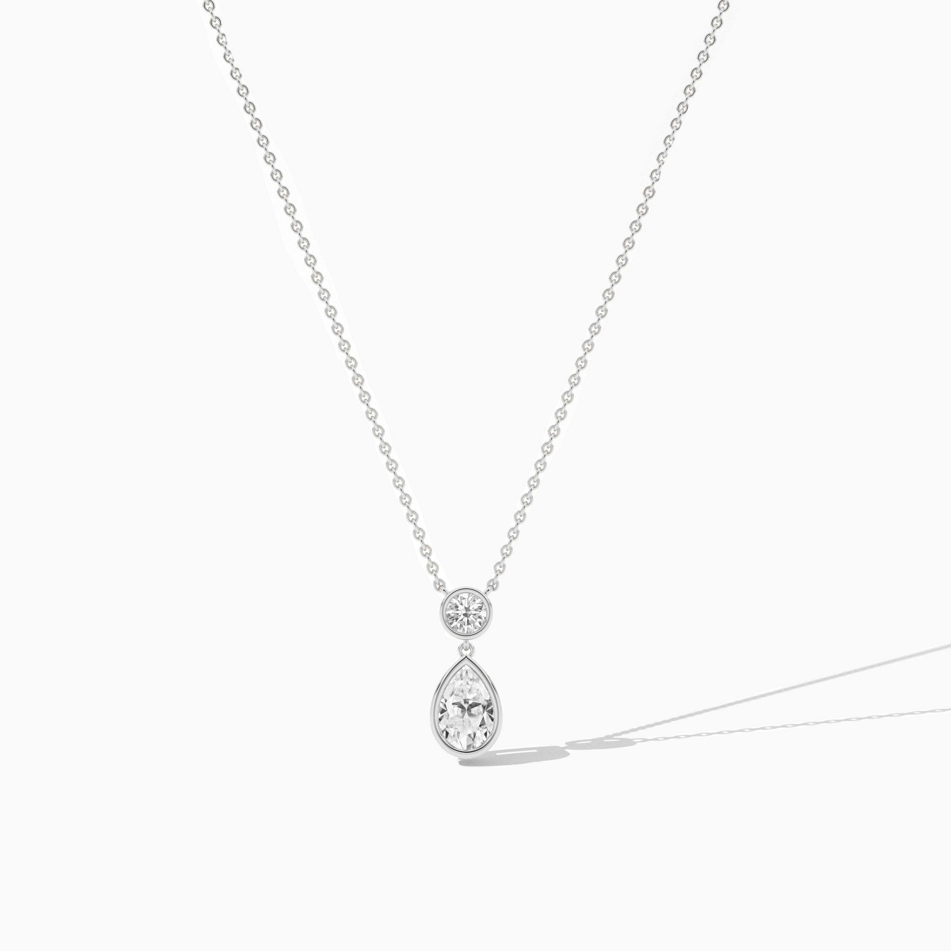 white gold moissanite diamond necklace 