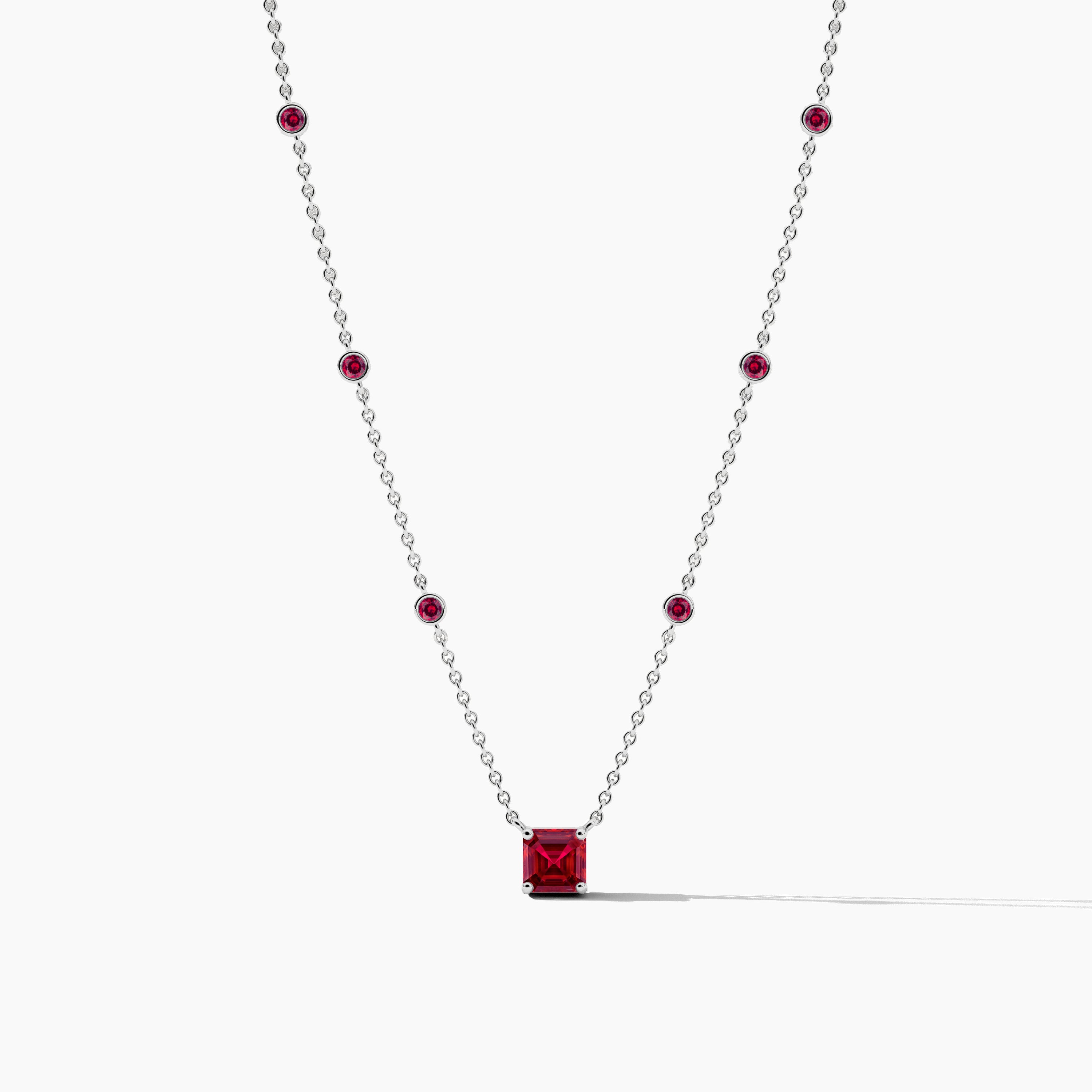 ruby with diamond necklace