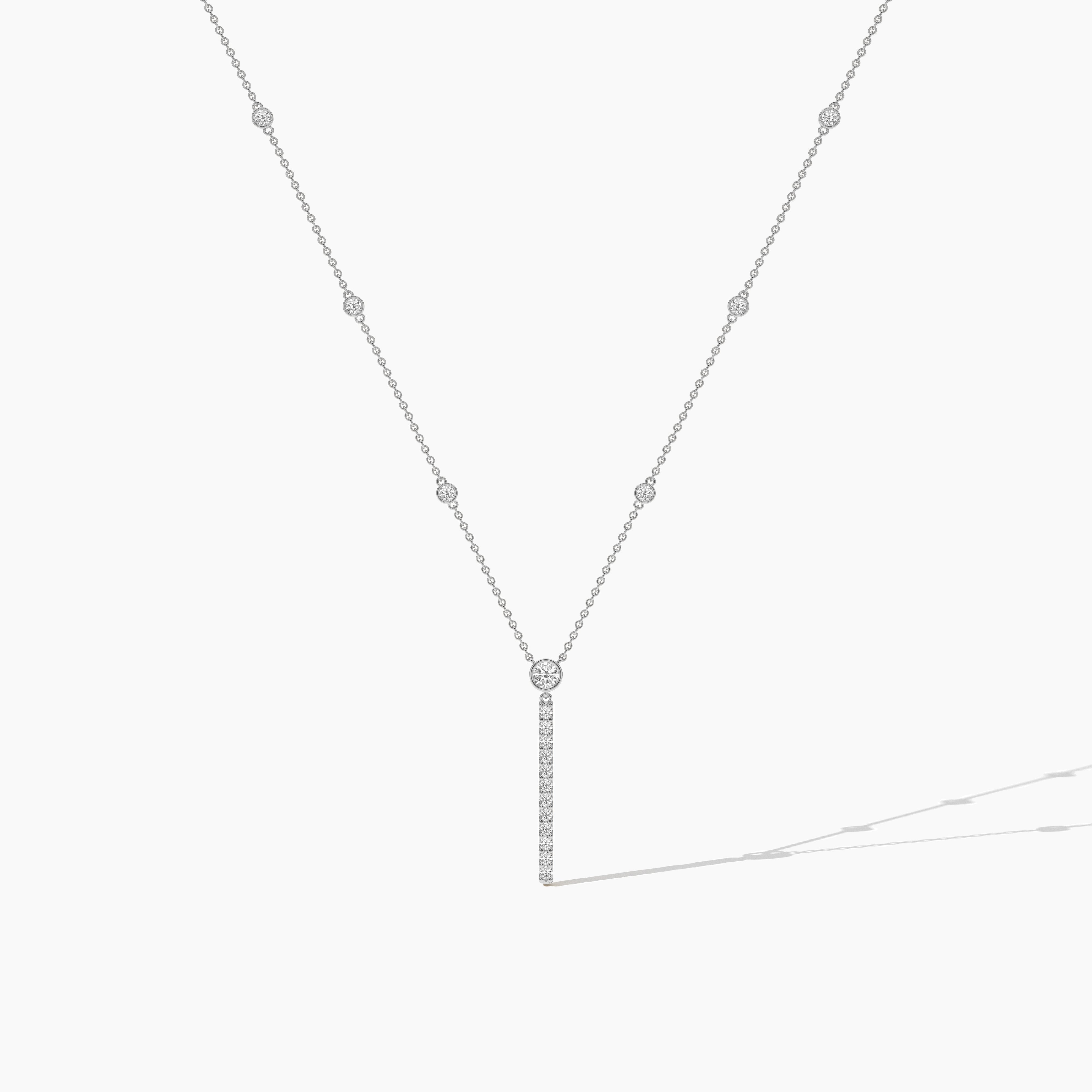 diamond bar necklace