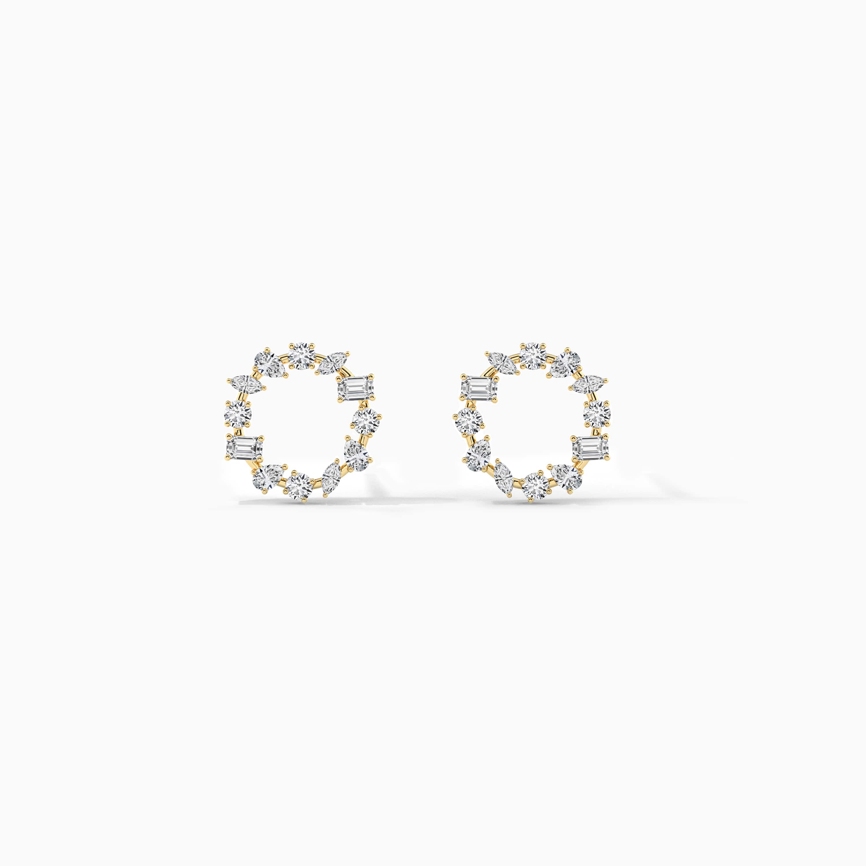 yellow gold hoop earring 