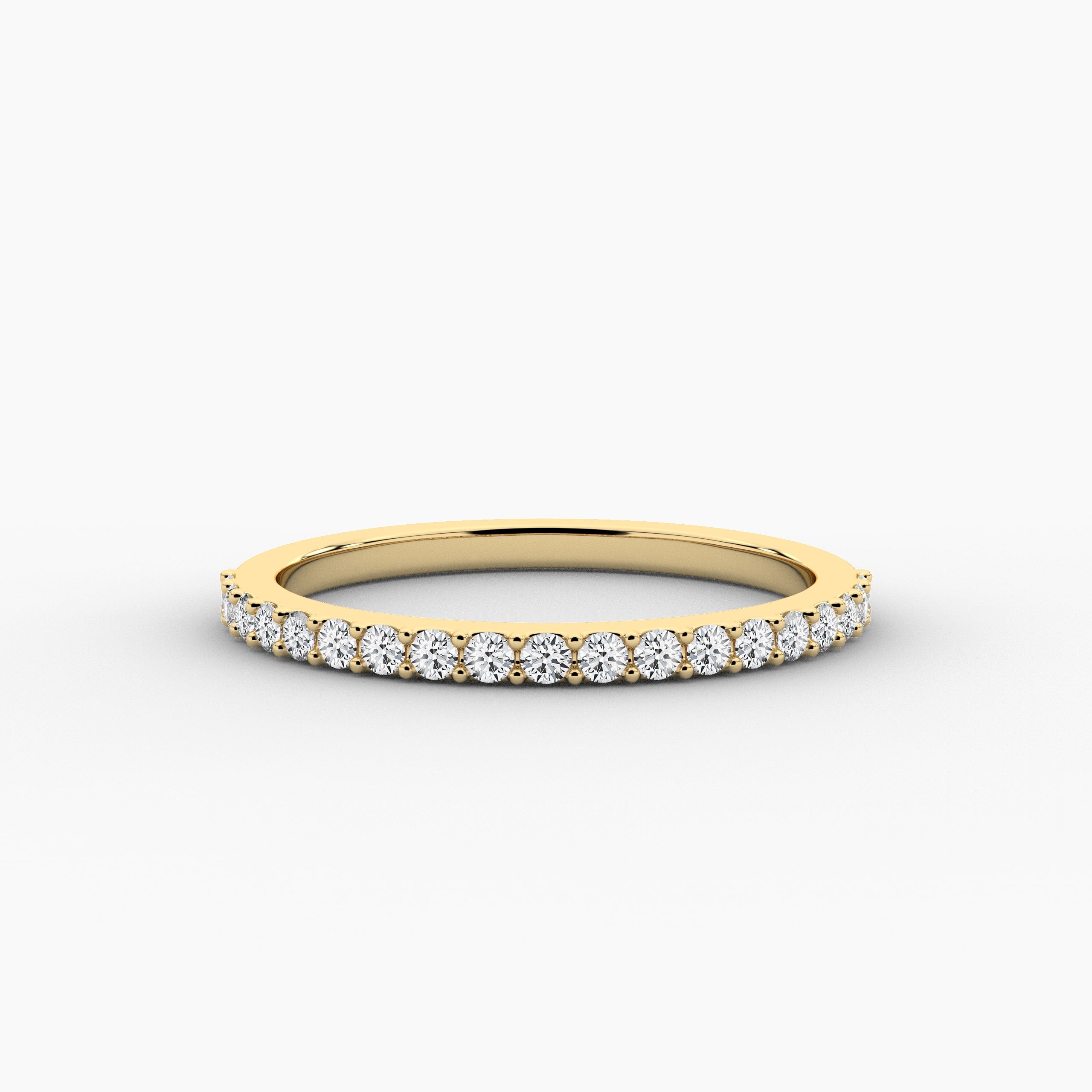Round Cut Eternity  Diamond in Weeding Full Band In Yellow Gold