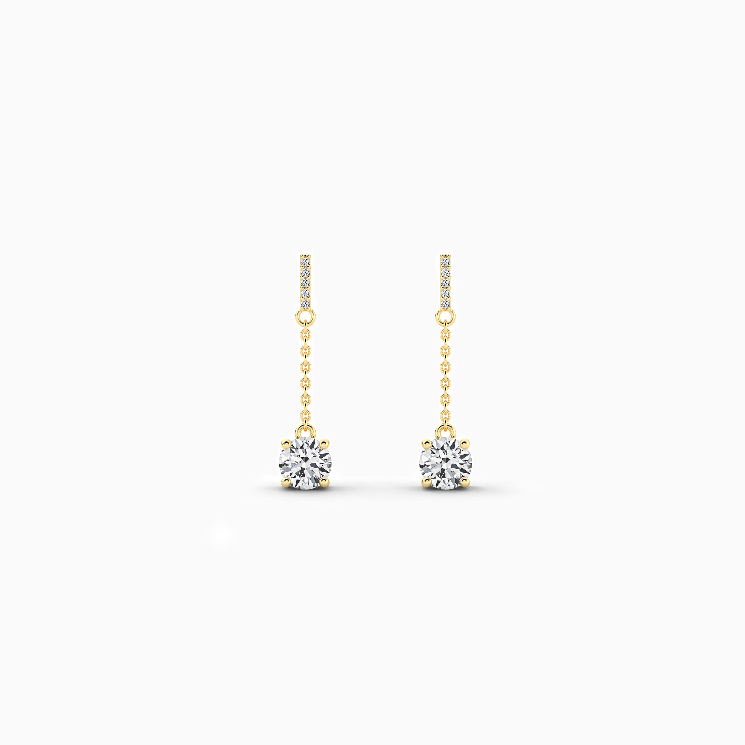 Yellow Gold Drop Earring 