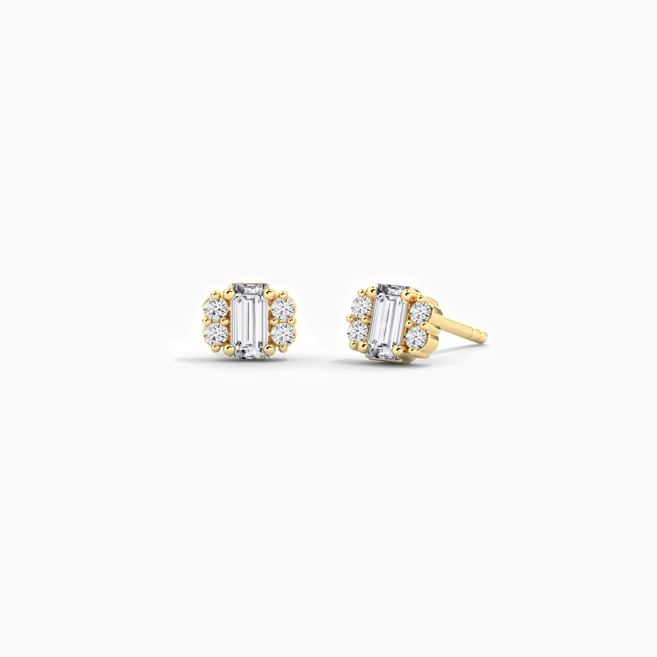 yellow gold fashion earring 