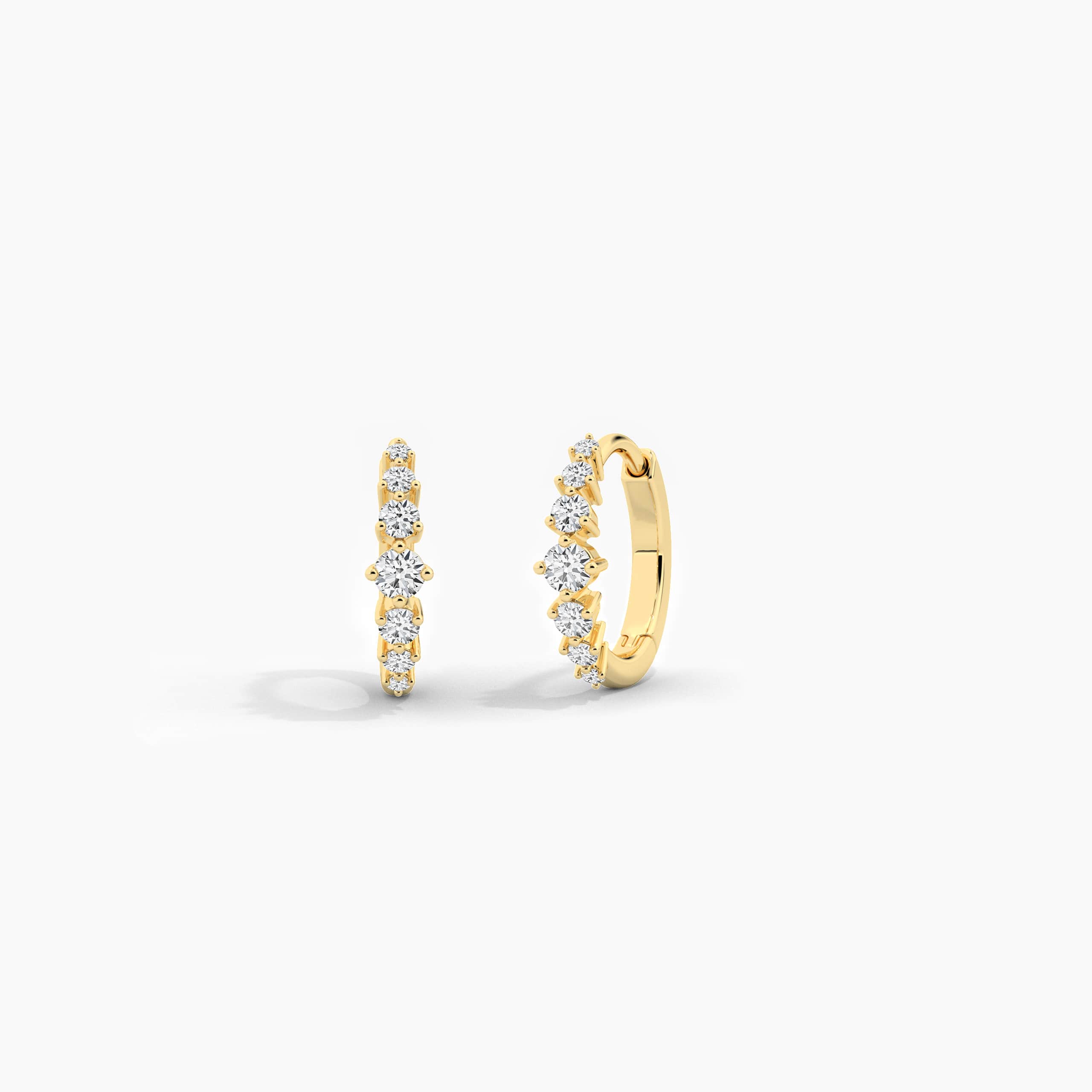 yellow gold hoop earring 