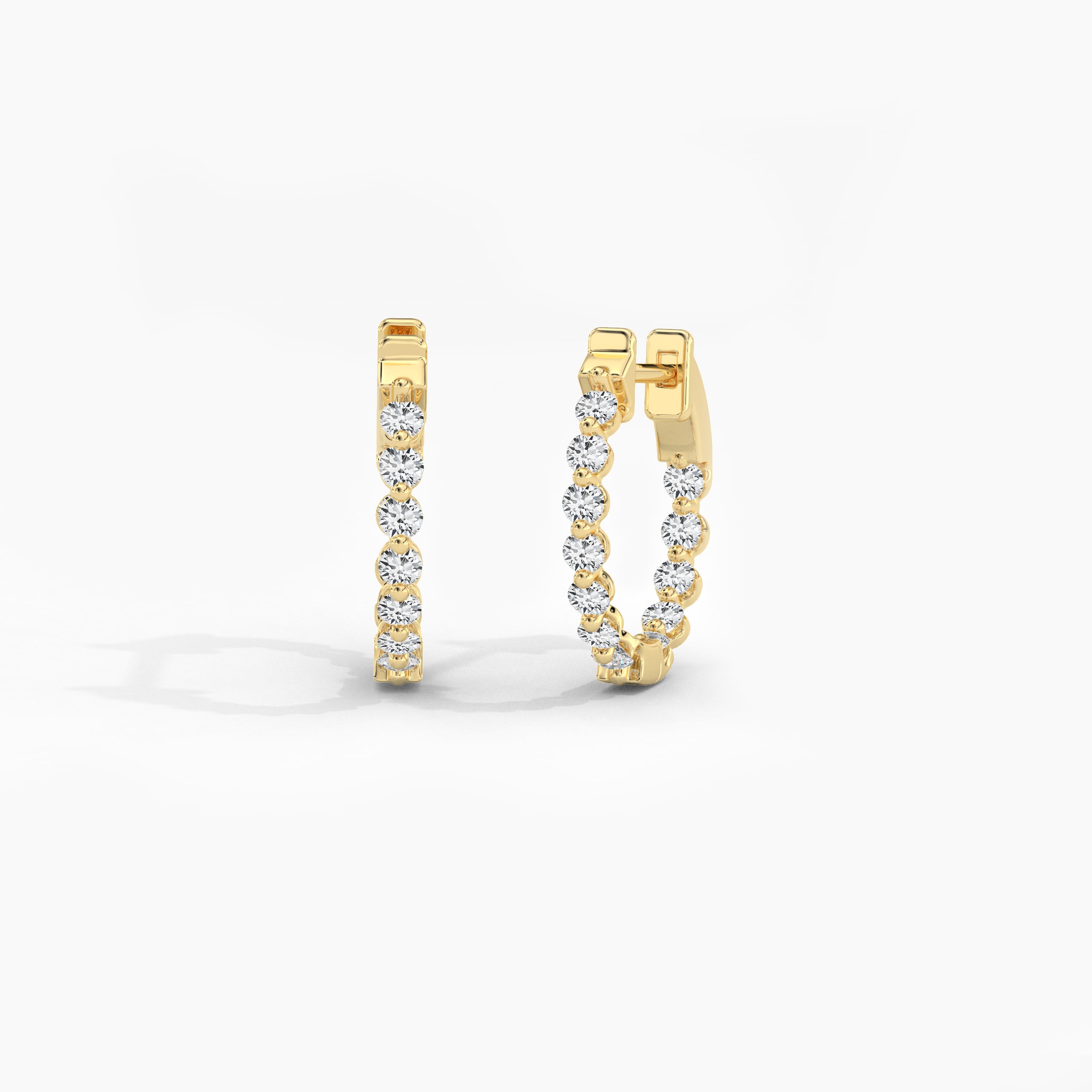 womens diamond hoop earrings