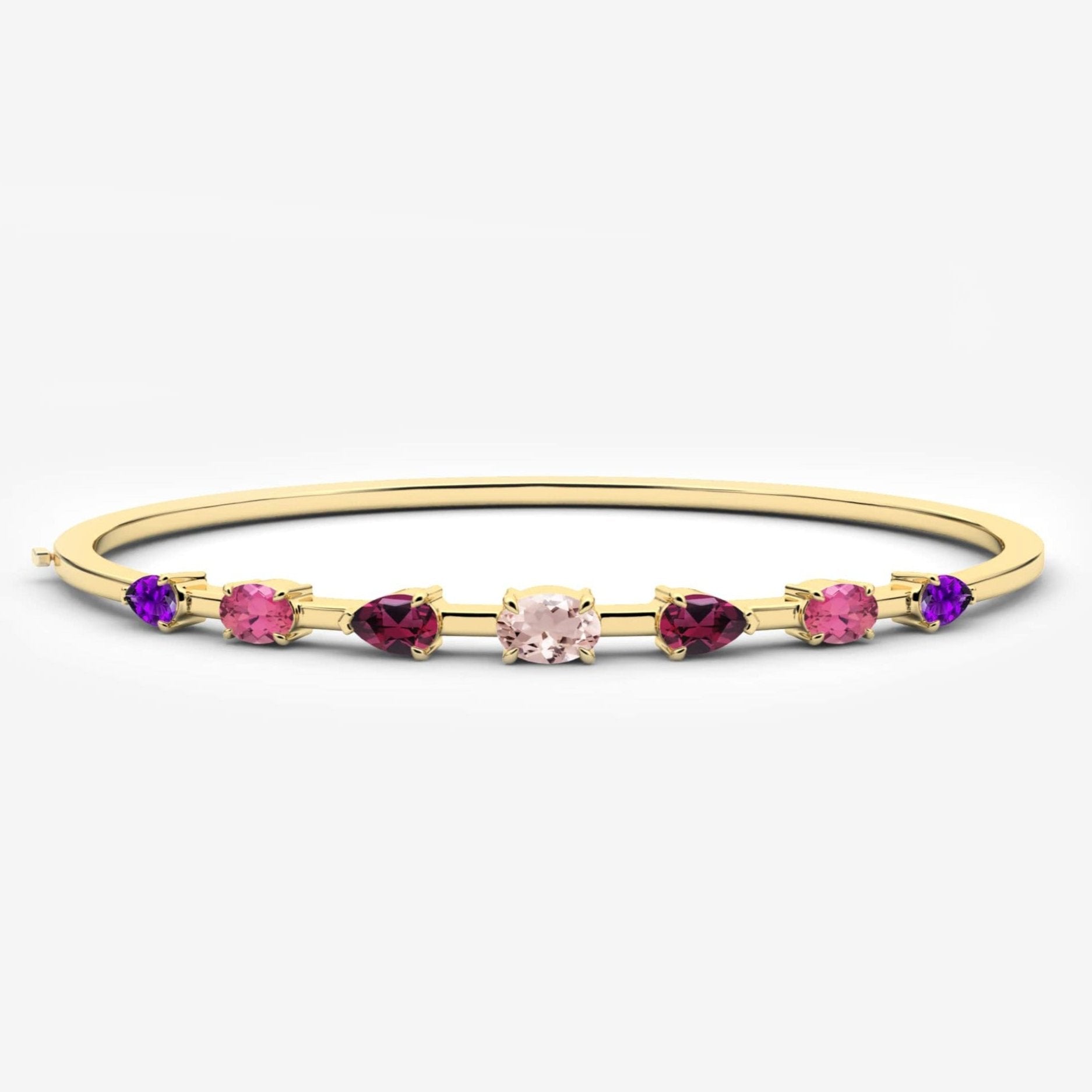 Gemstone bangle bracelet