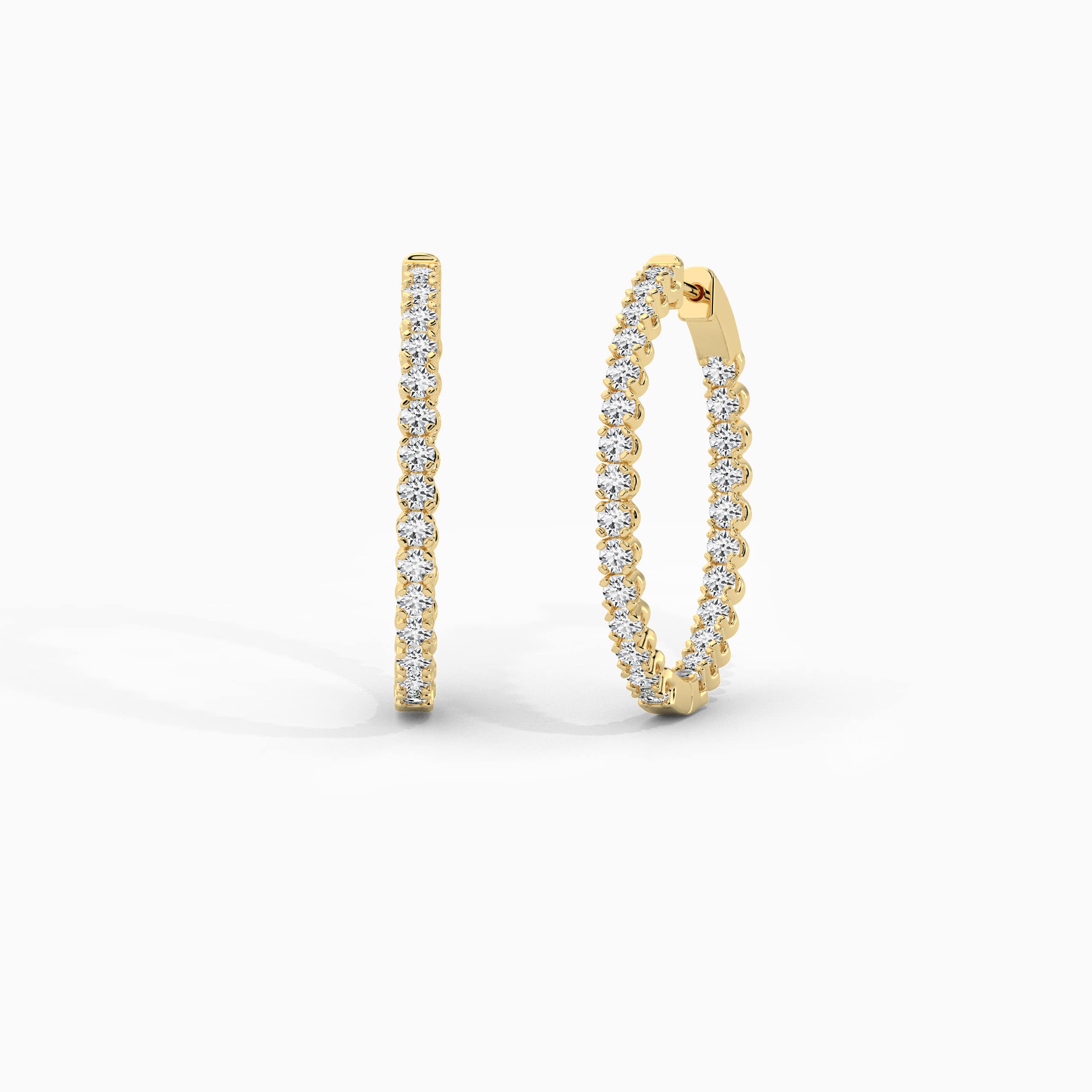 gold earrings with diamonds