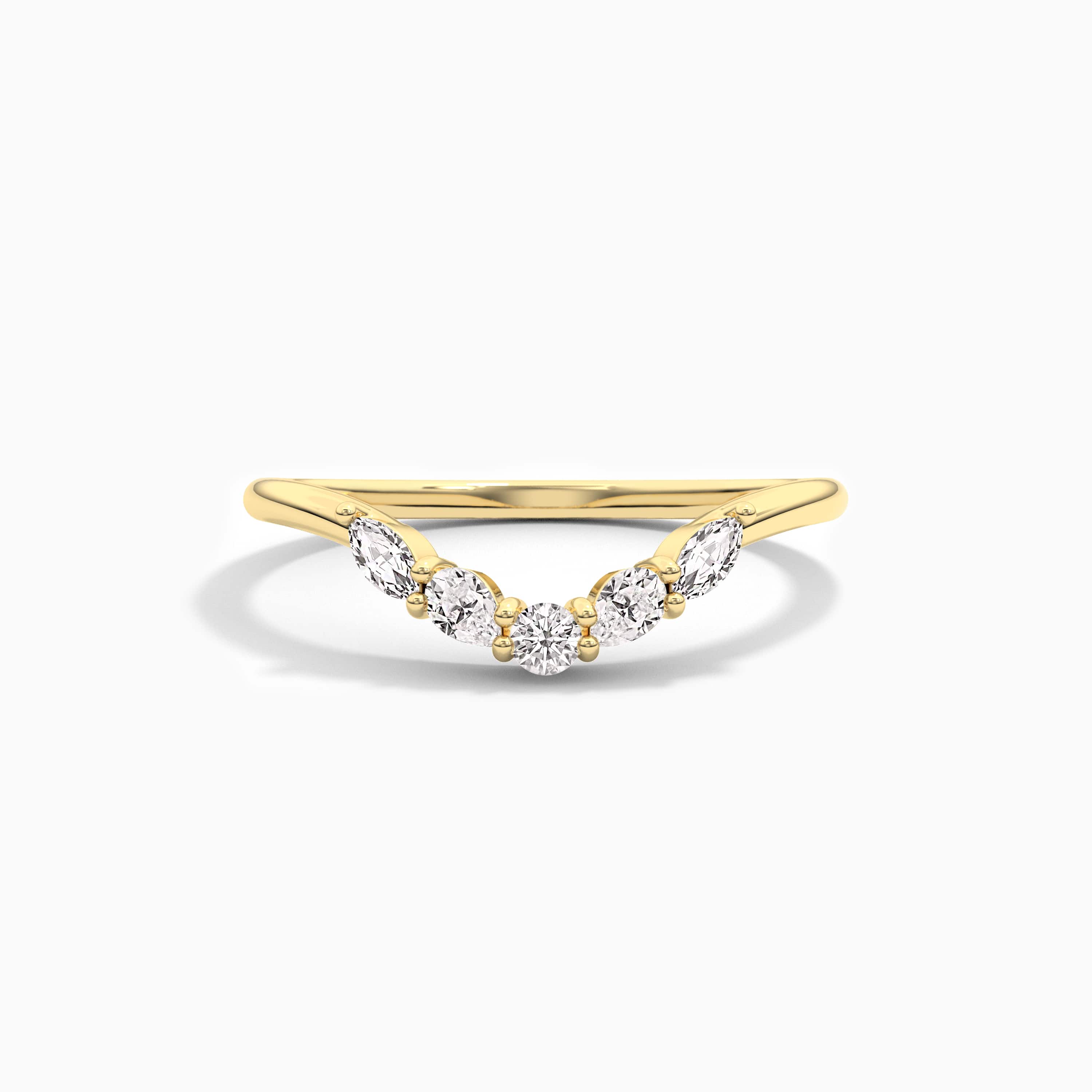 yellow gold multi shape diamond ring