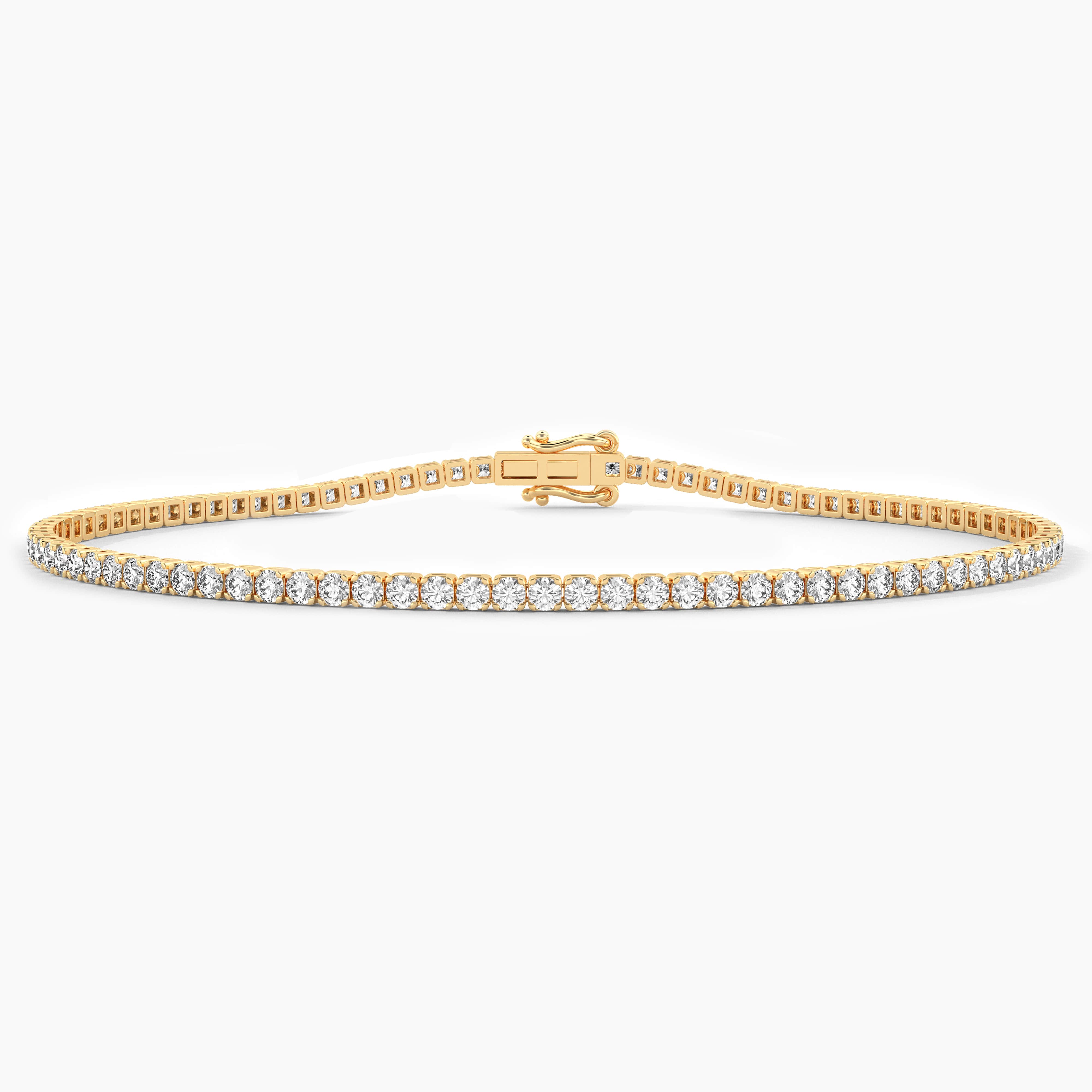 yellow gold tennis bracelet