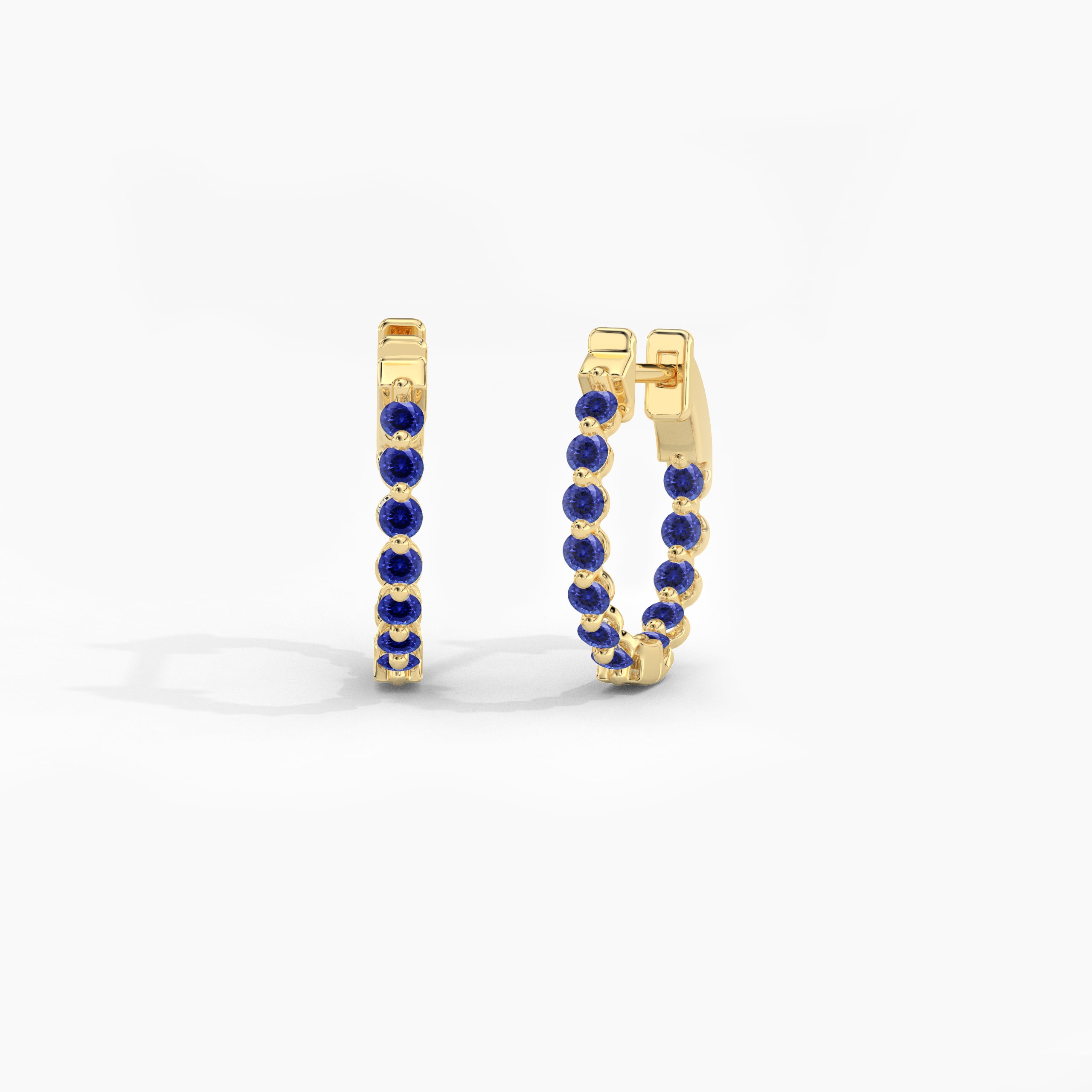 blue sapphire diamonds earrings