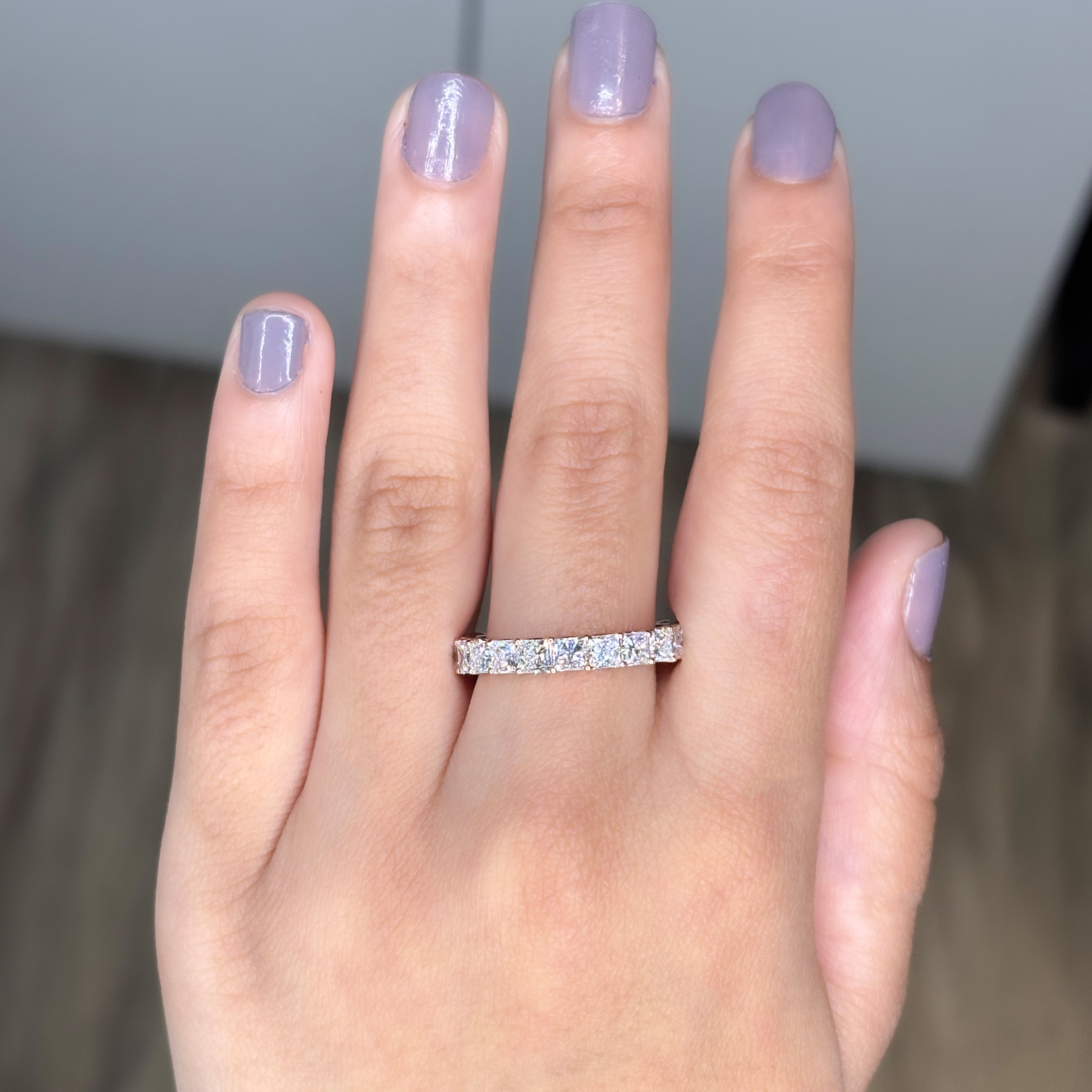 U-Prong Princess Diamond Eternity Band