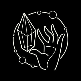 a hand holding a crystal