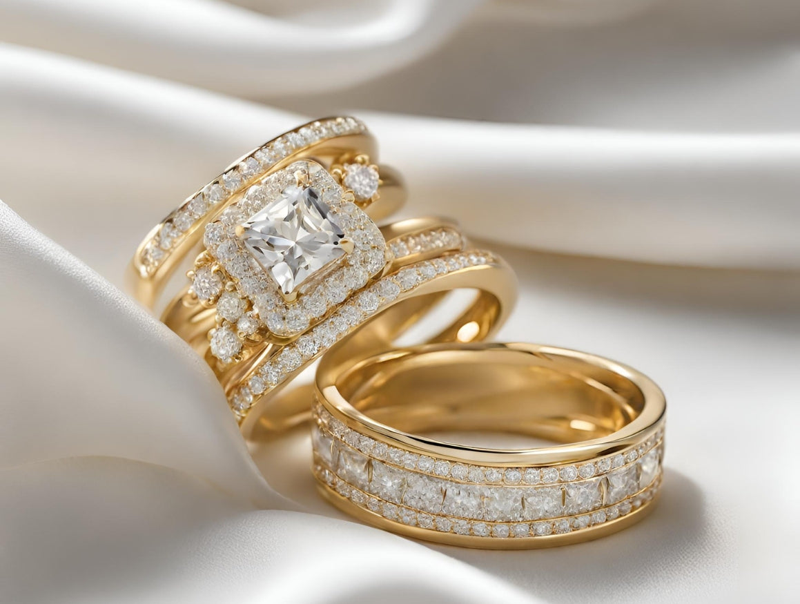 yellow gold diamond rings