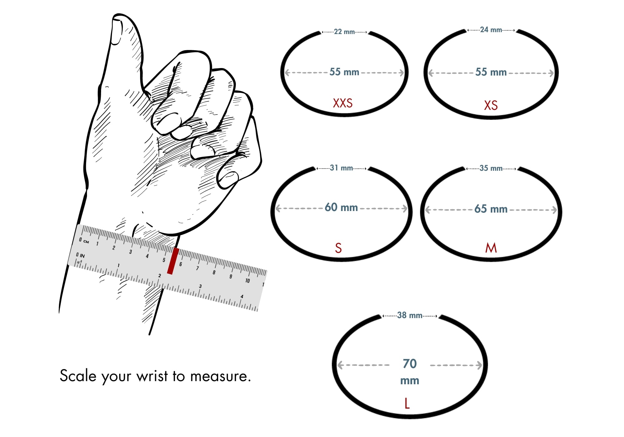 Cuff Bracelet Size Guide