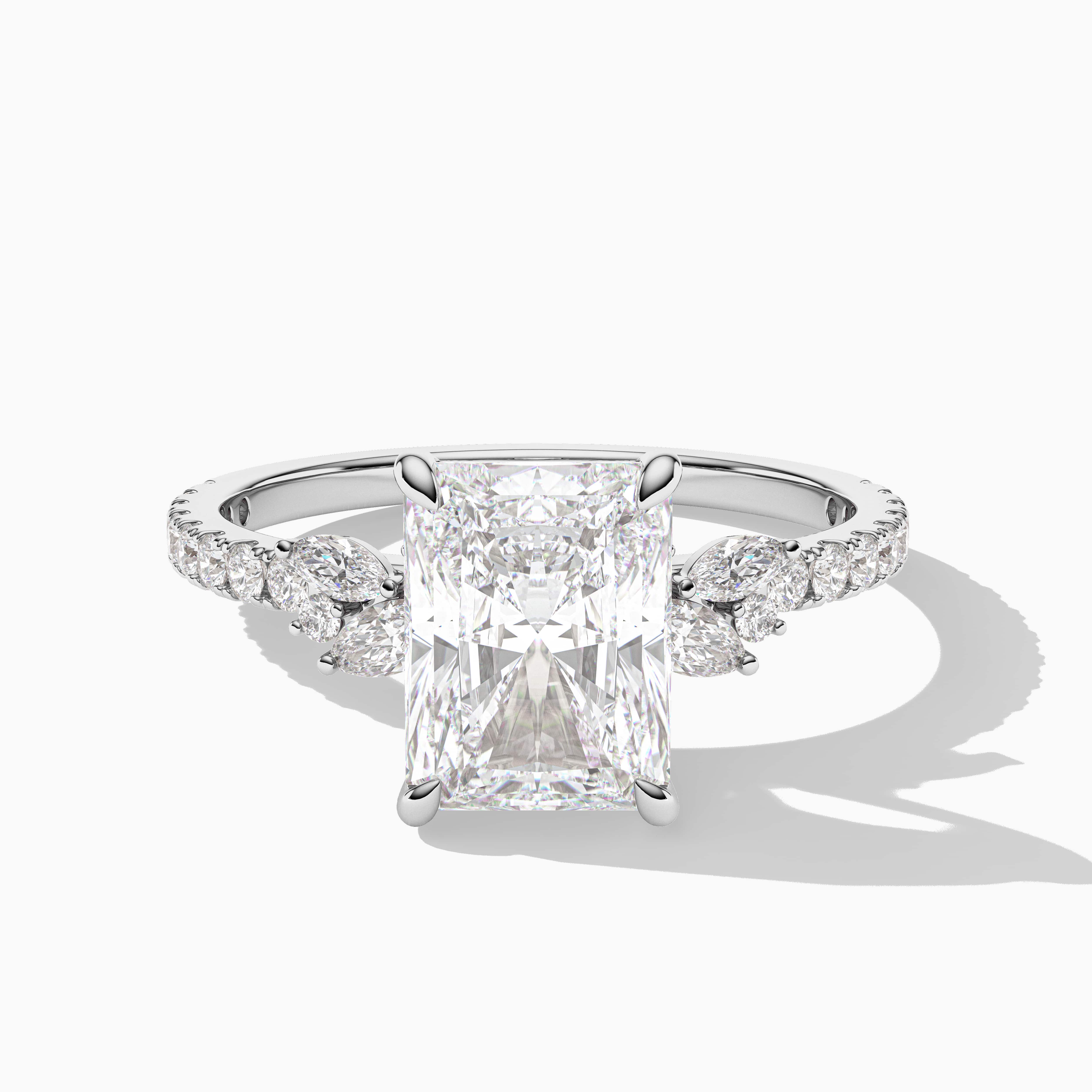 White Gold Radiant Cut Diamond Ring​