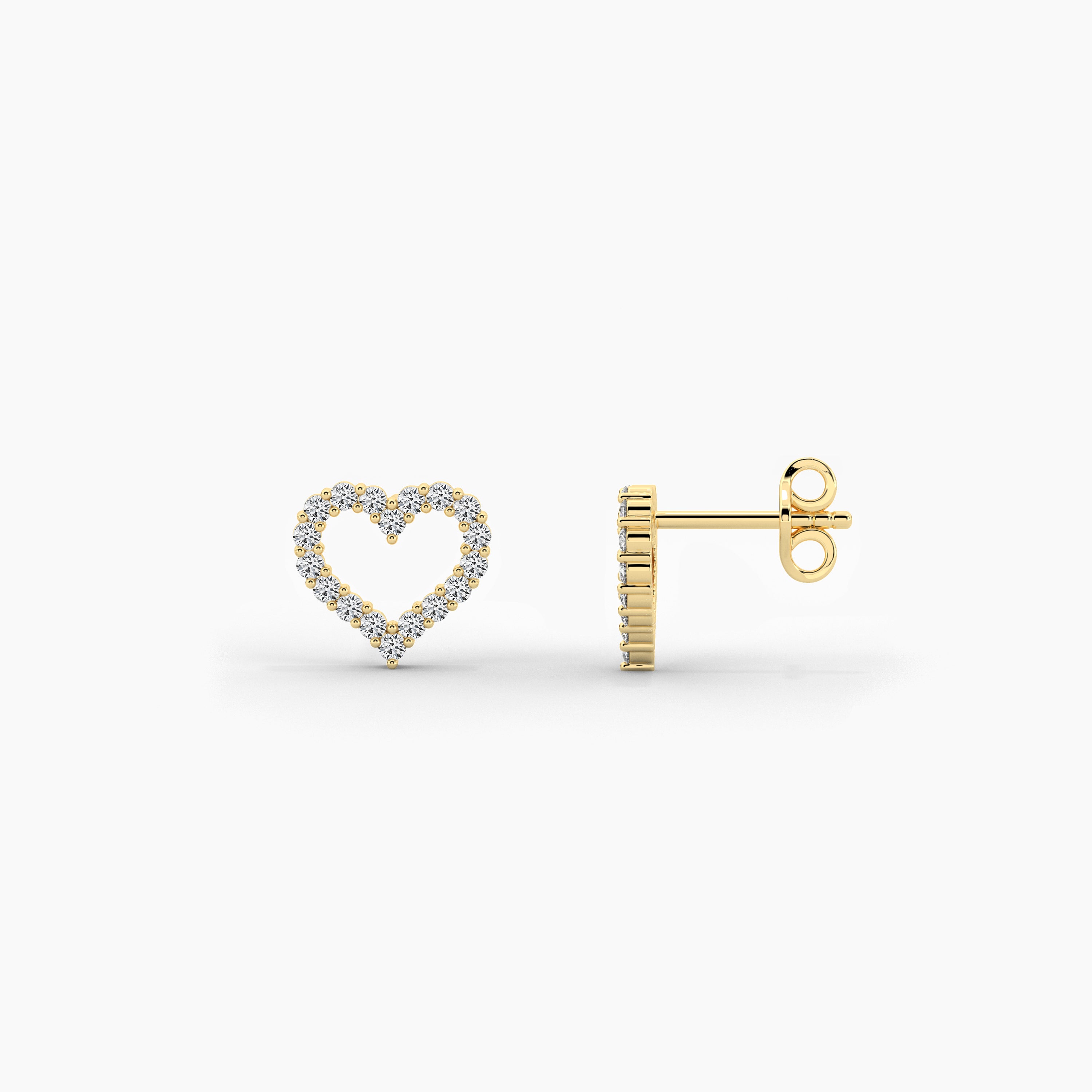 yellow gold diamond fashion earring