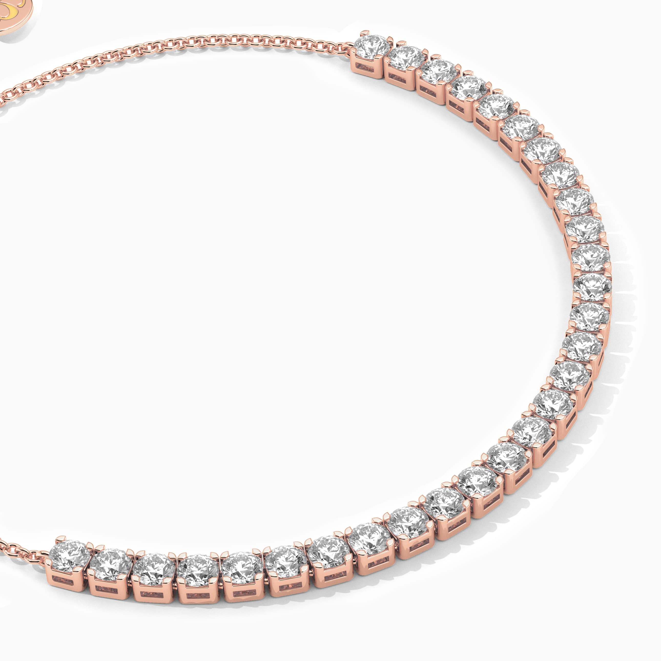 rose gold tennis bracelet