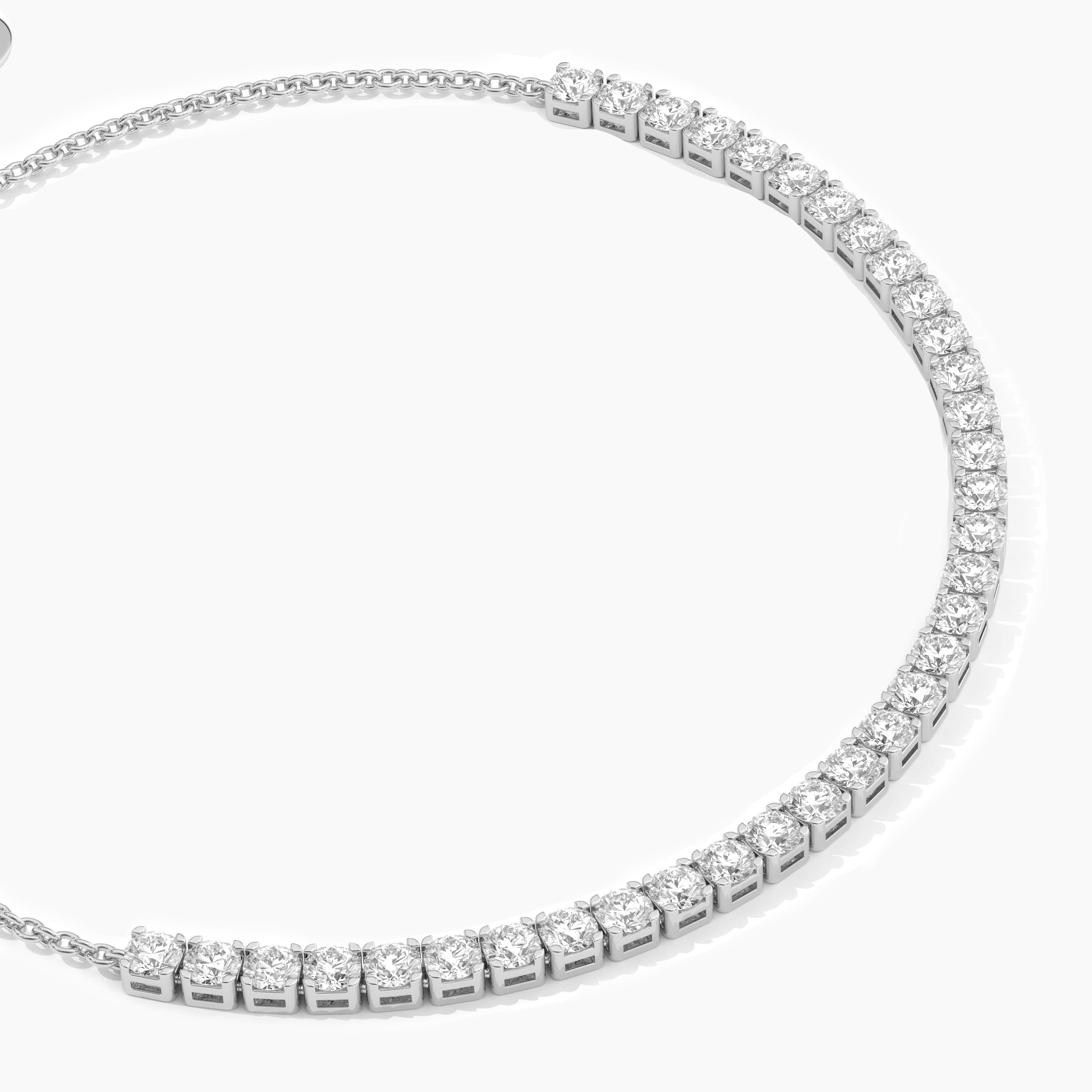 14k white gold diamond tennis bracelet