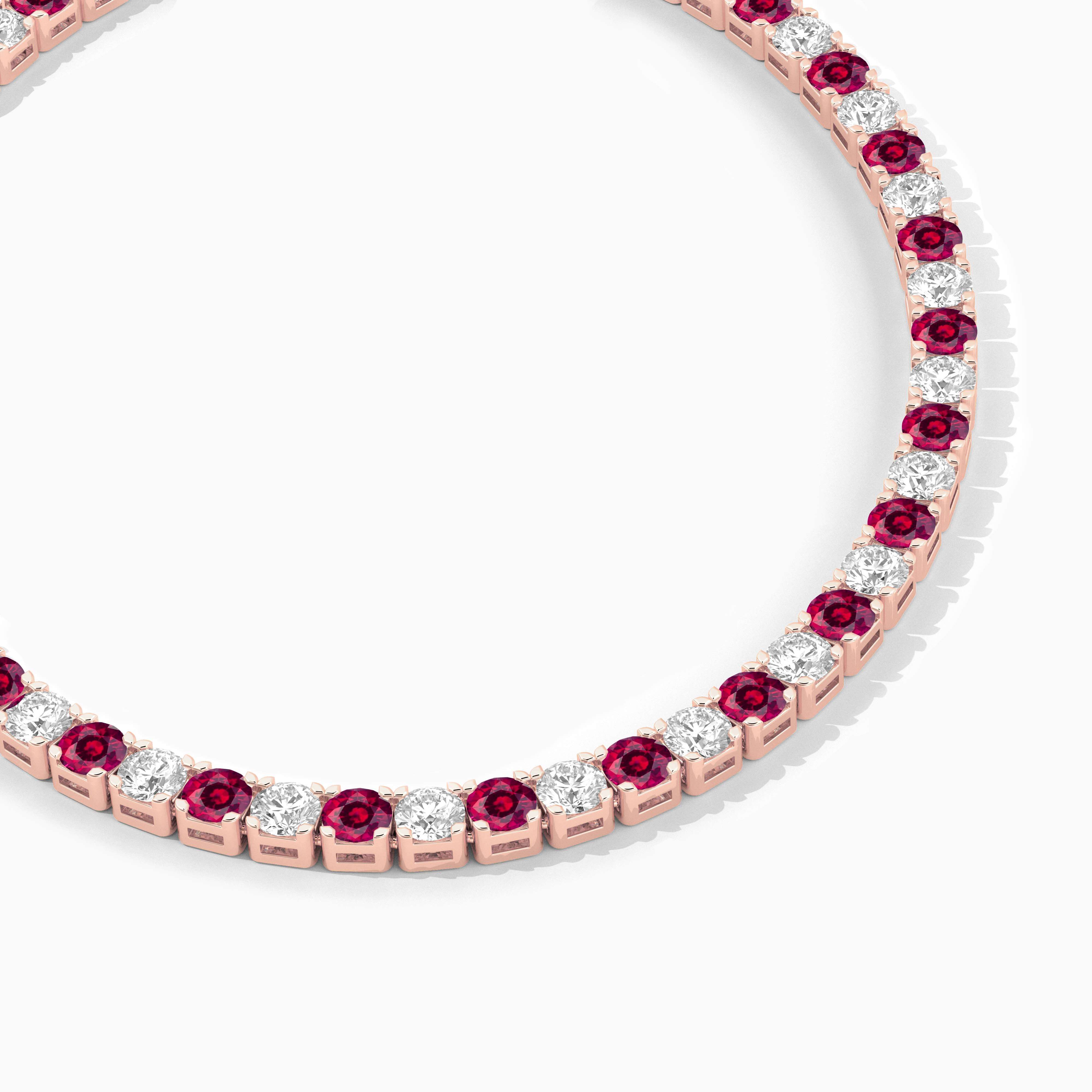 ruby diamond tennis bracelet for women