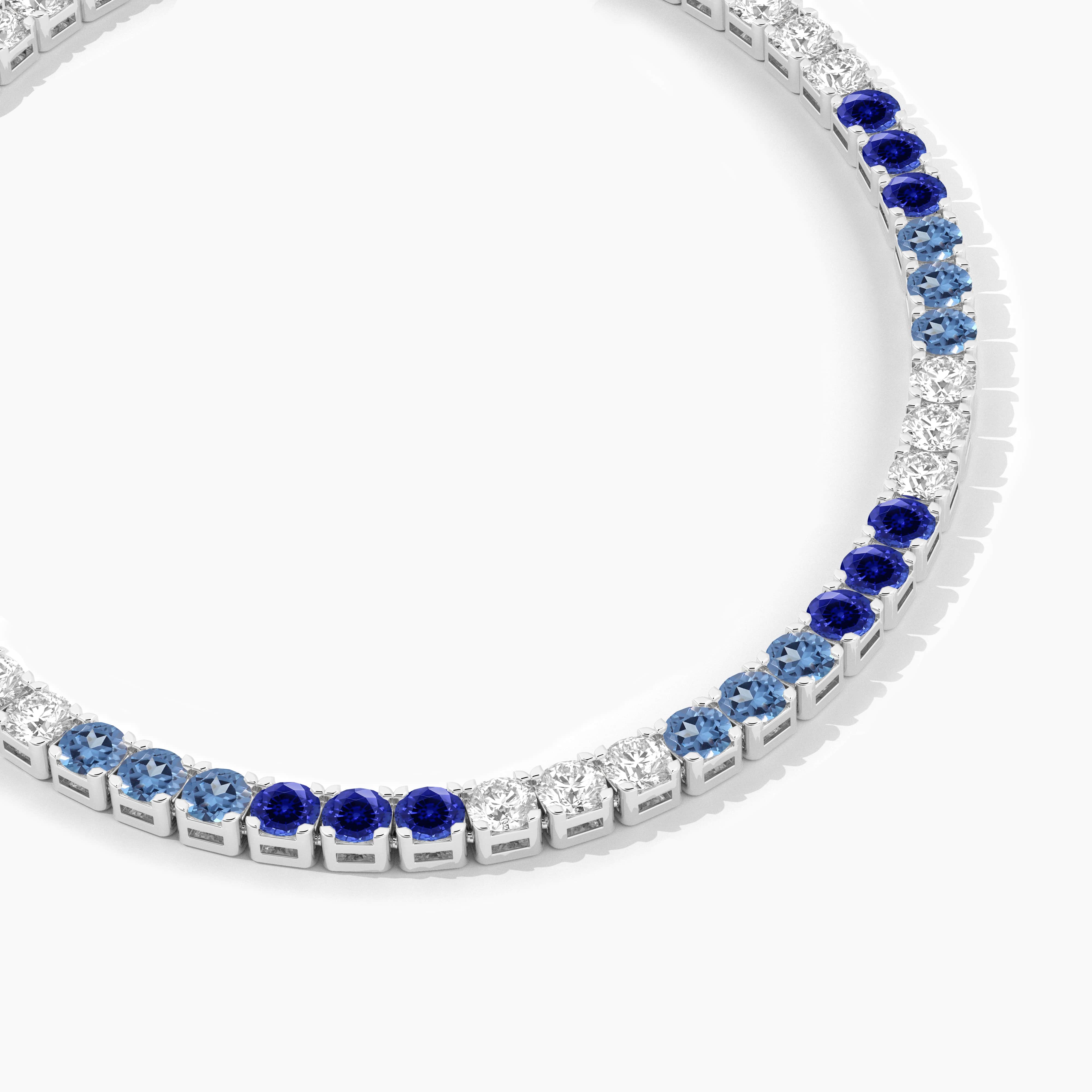 14k gemstones tennis bracelet