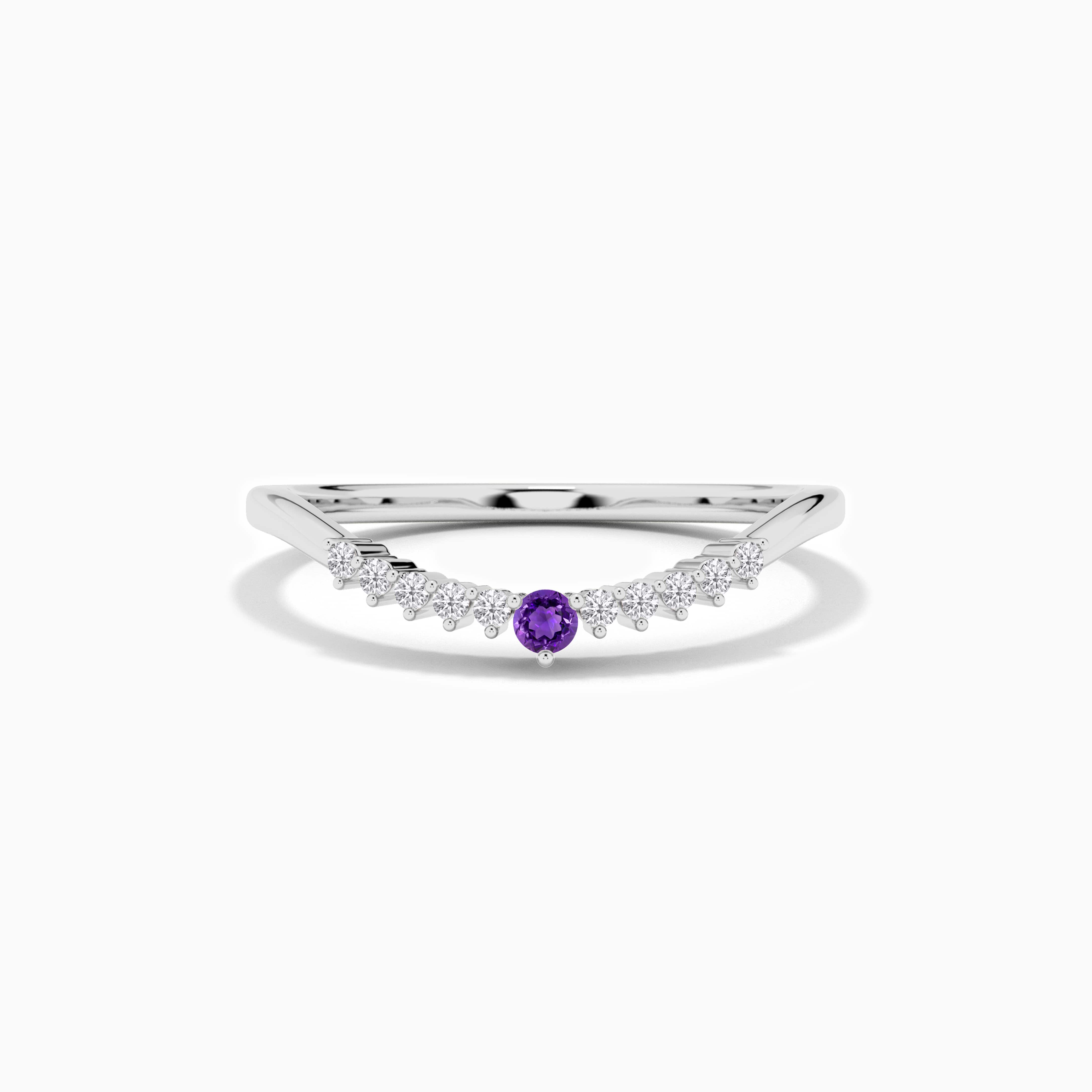 amethyst birthstone ring