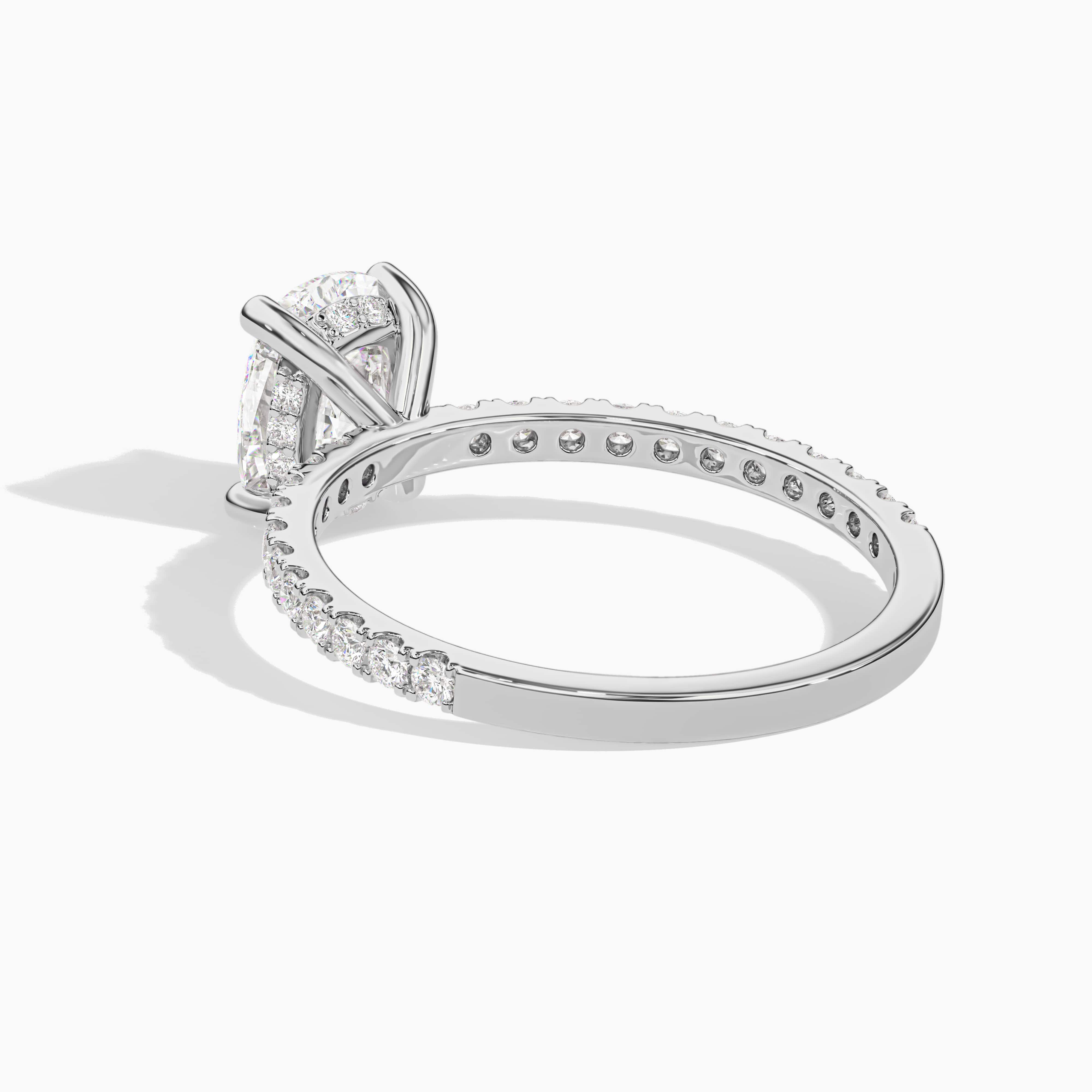 Elongated Cushion Hidden Halo Ring