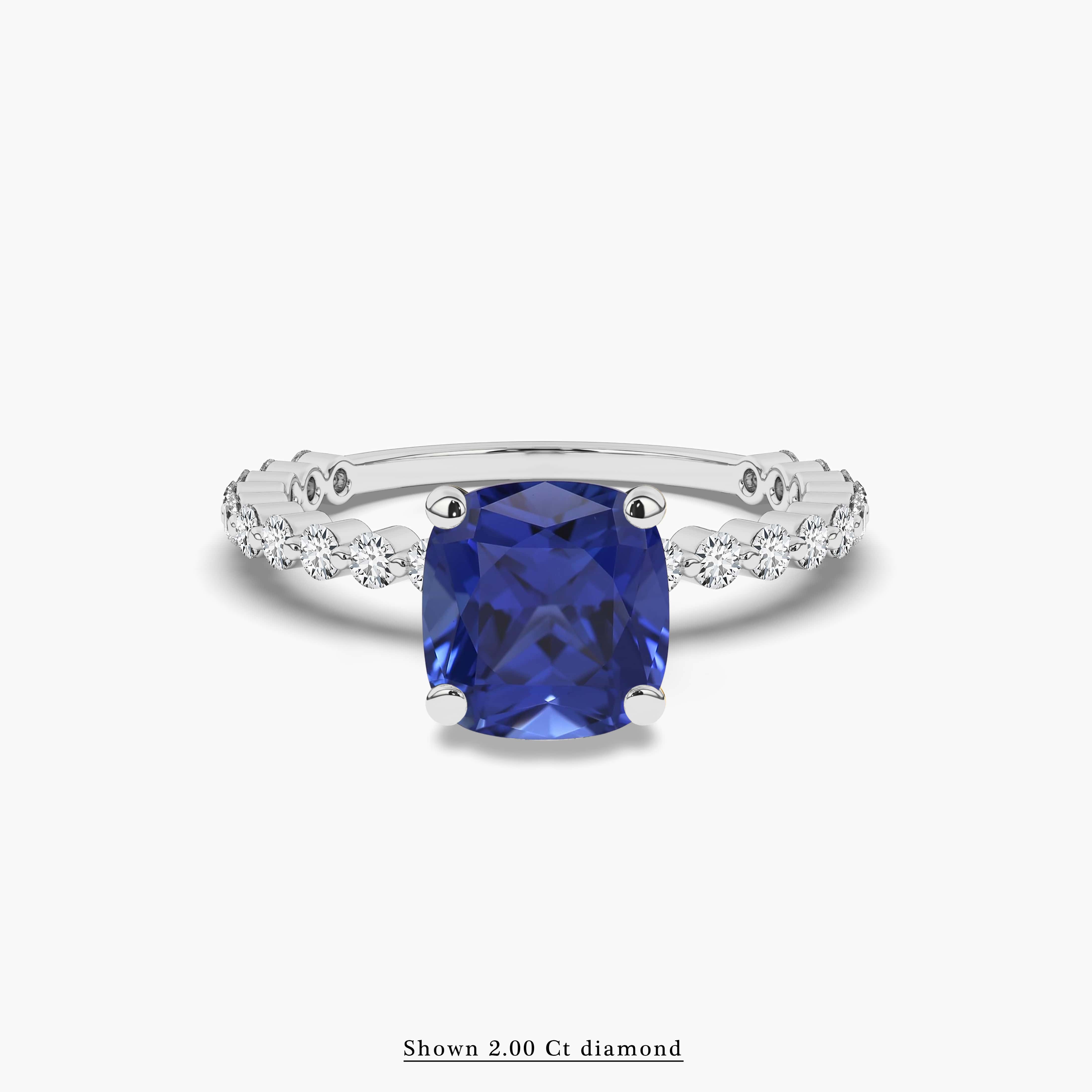 blue sapphire and diamond ring