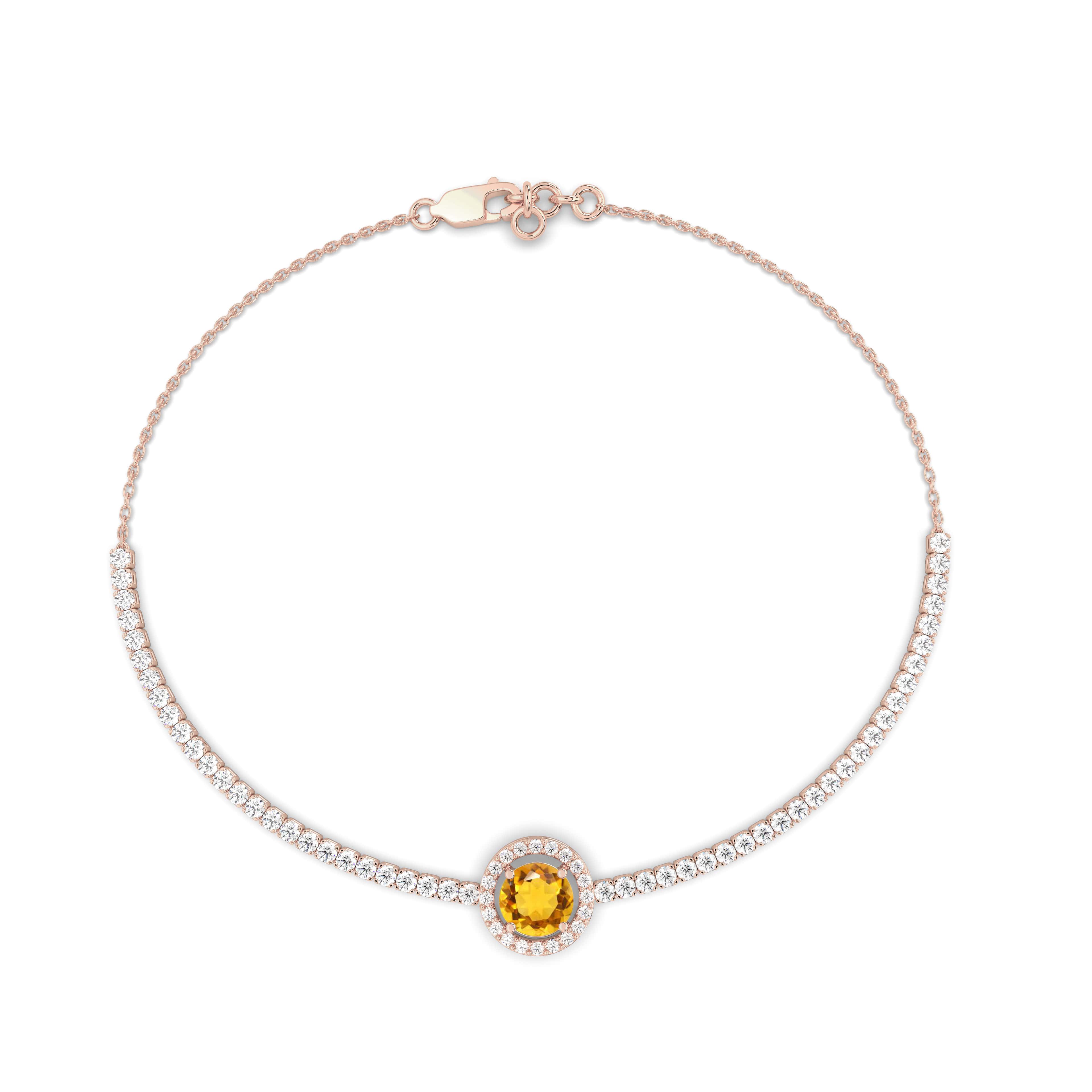 Citrine Sterling Silver Bracelet 