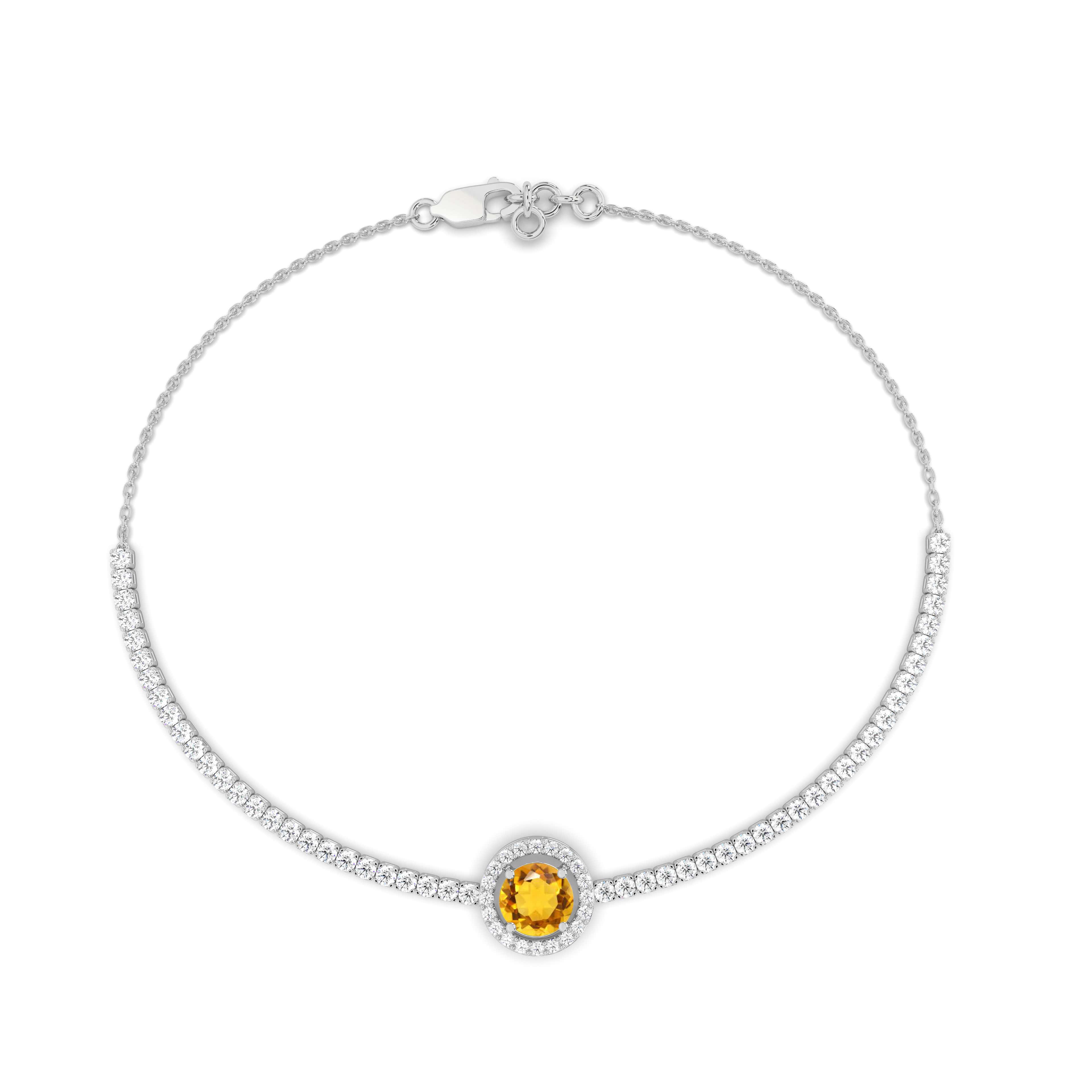 BEATRICE OVAL GEMSTONE BRACELET GOLD CITRINE HYDRO