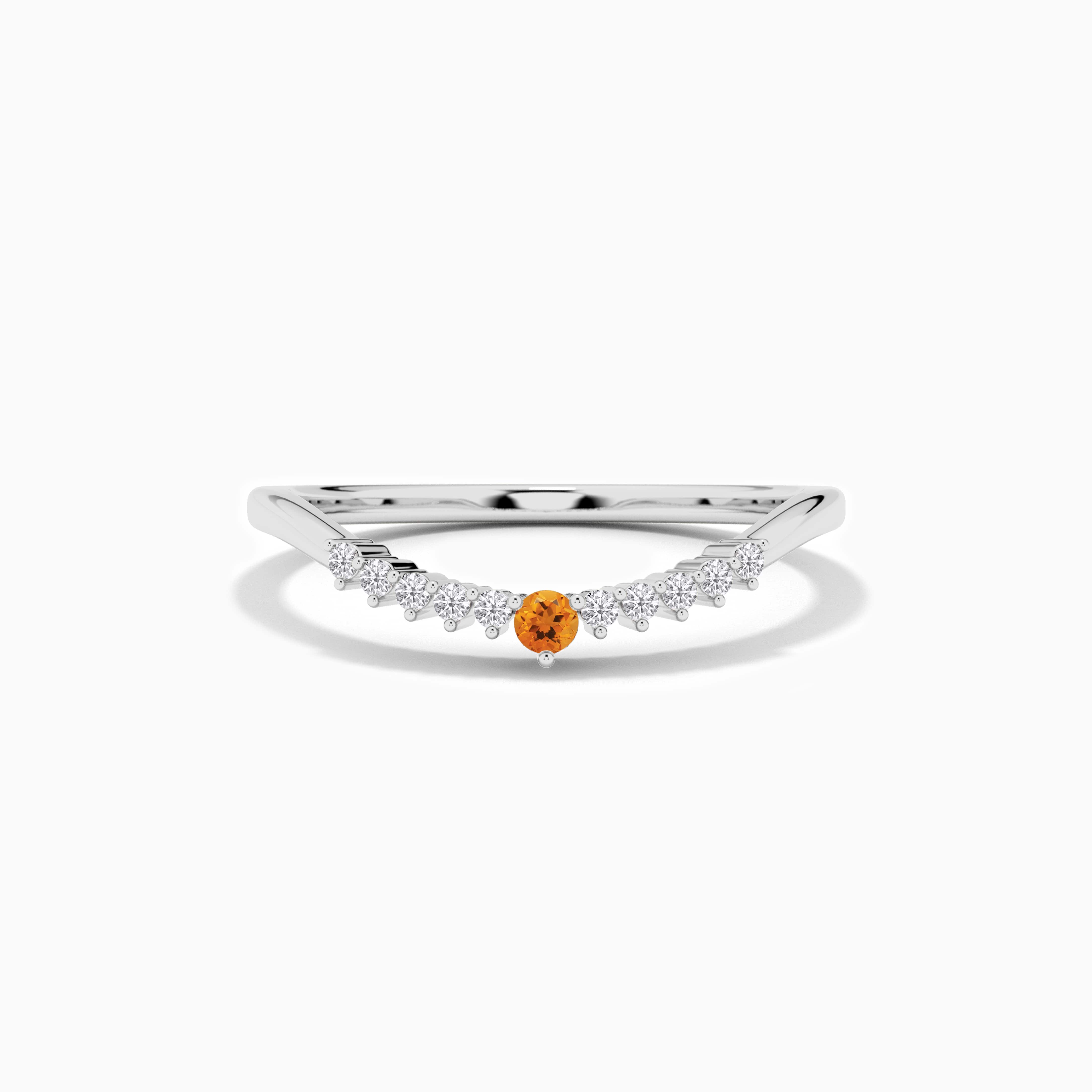 citrine birthstone eternity bands