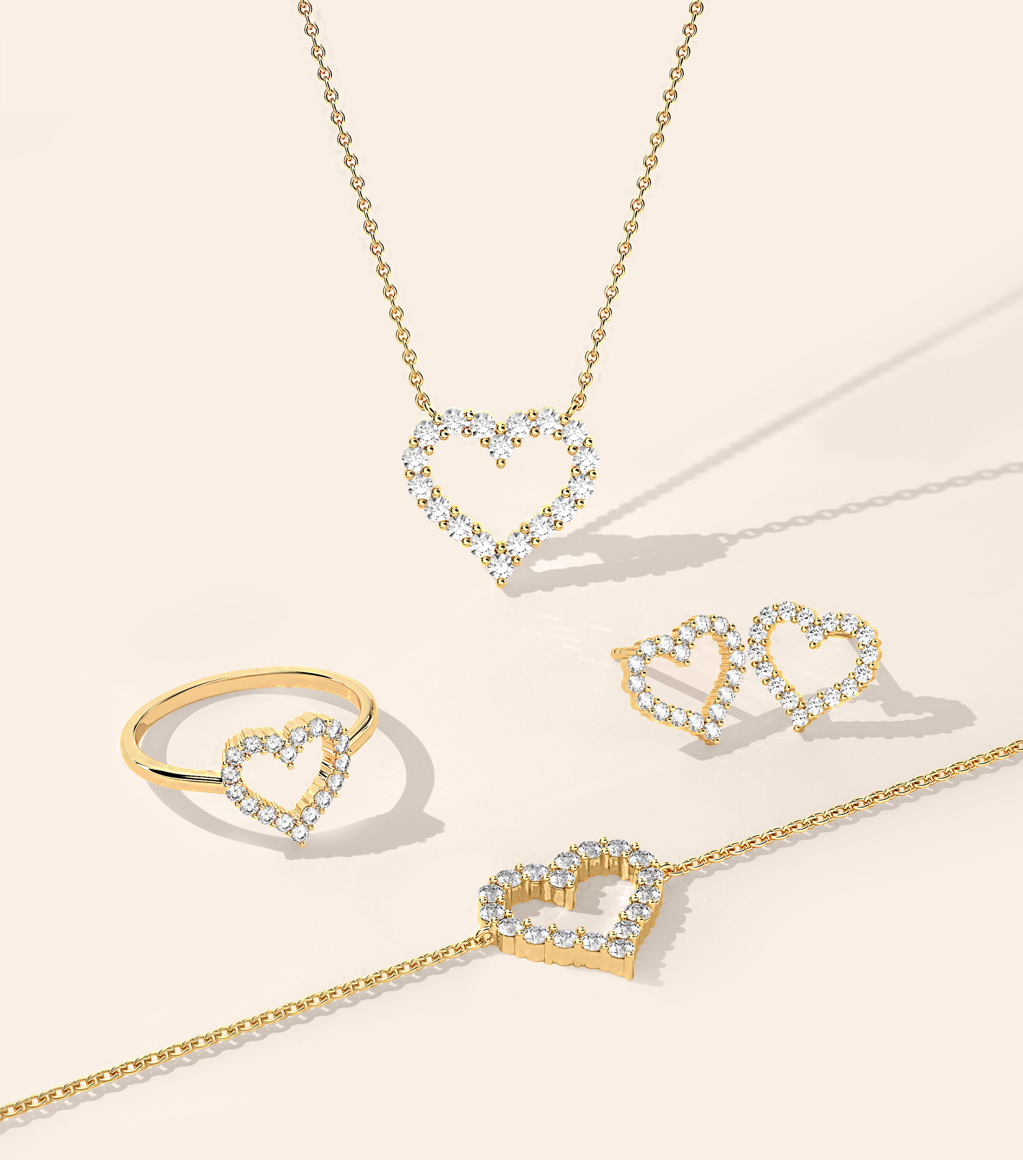 heart shape diamond jewelry