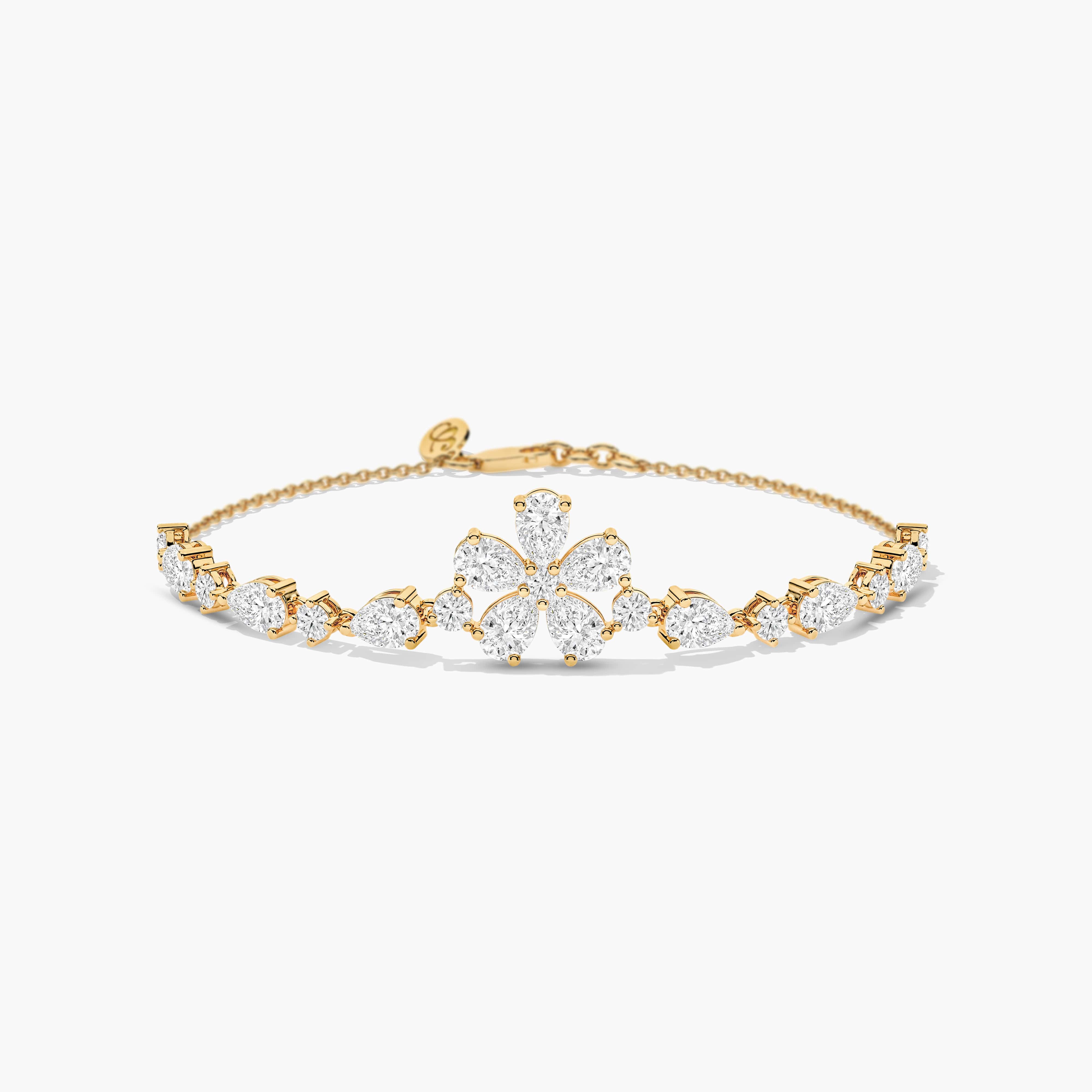 diamond flower bracelet