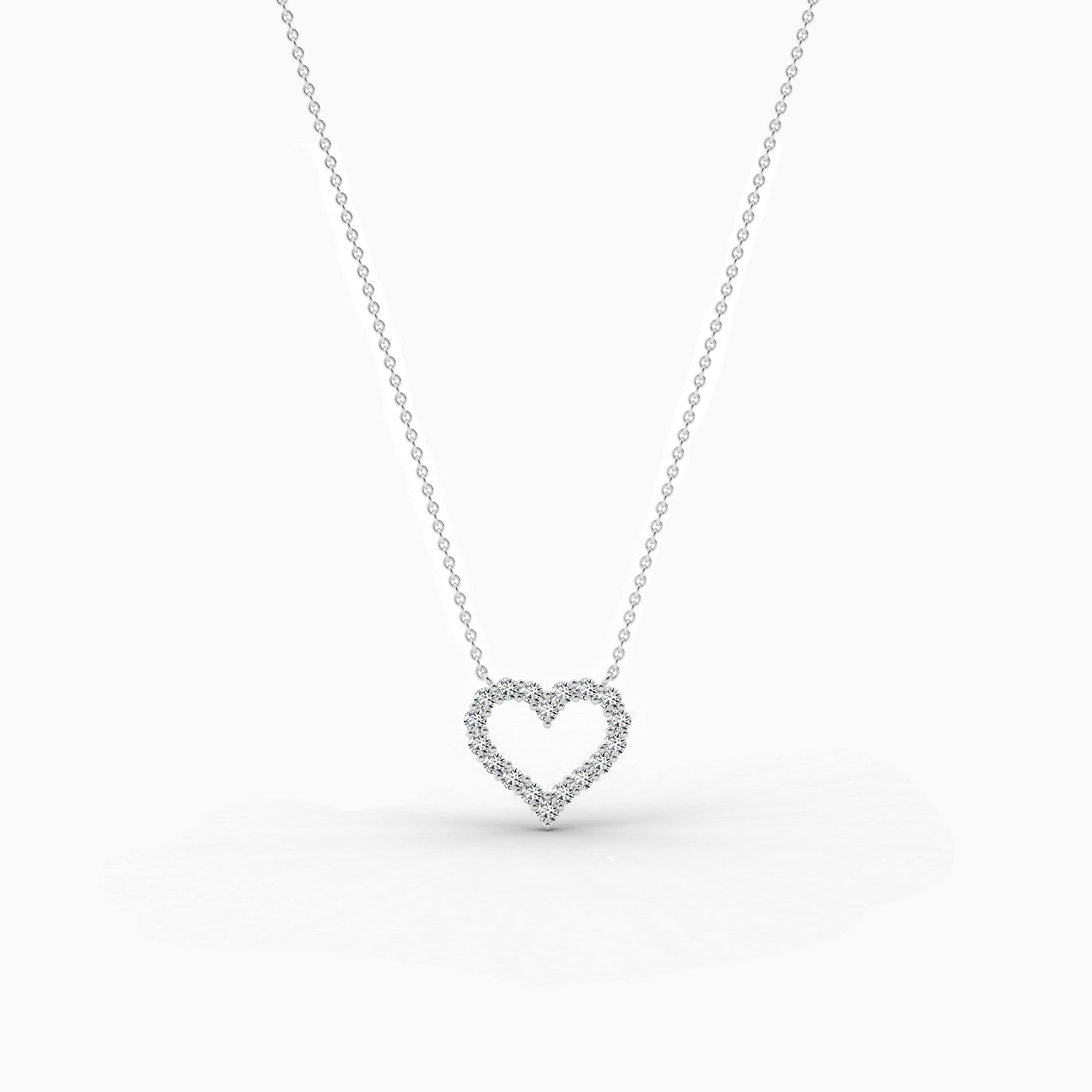 diamond heart necklace