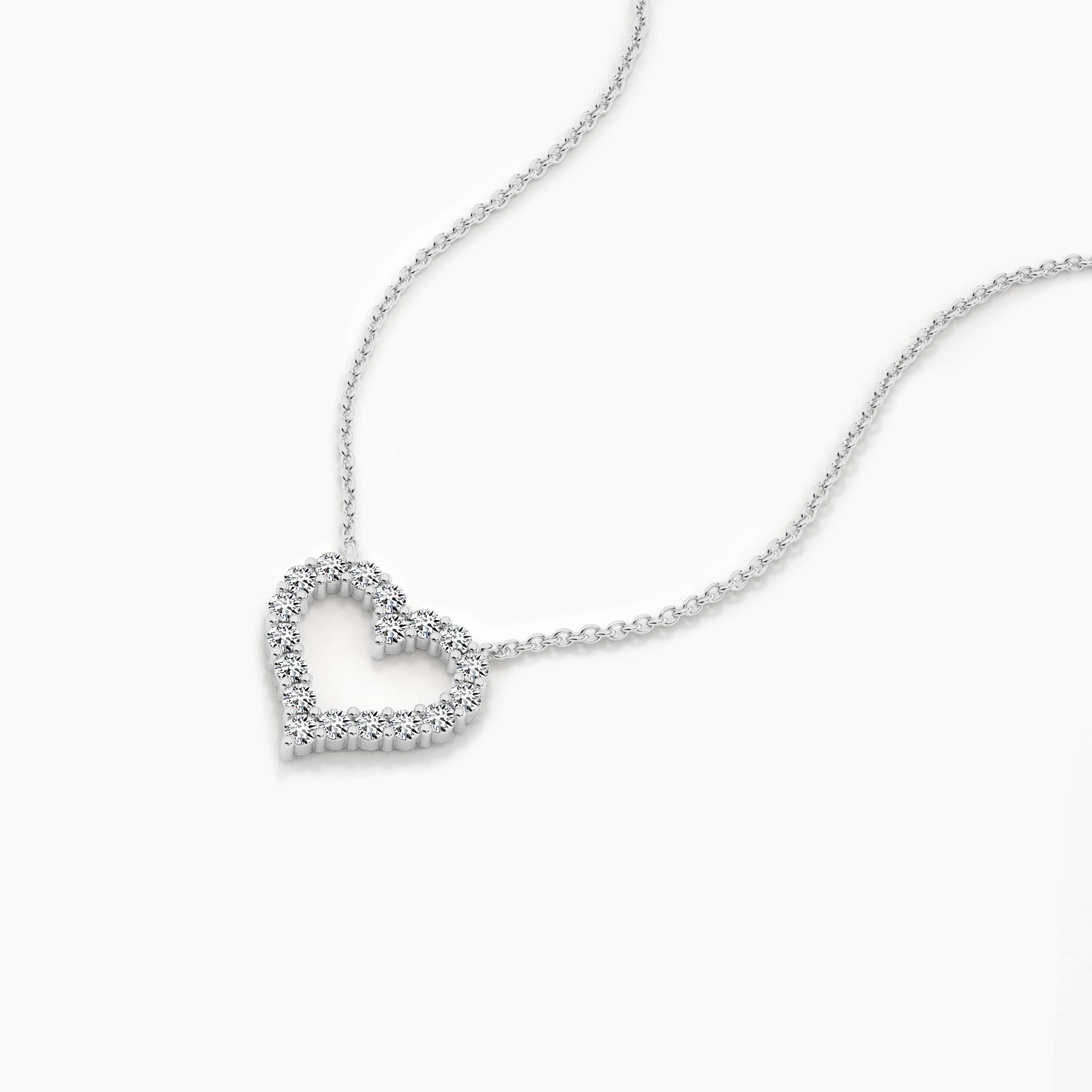 diamond necklace with heart