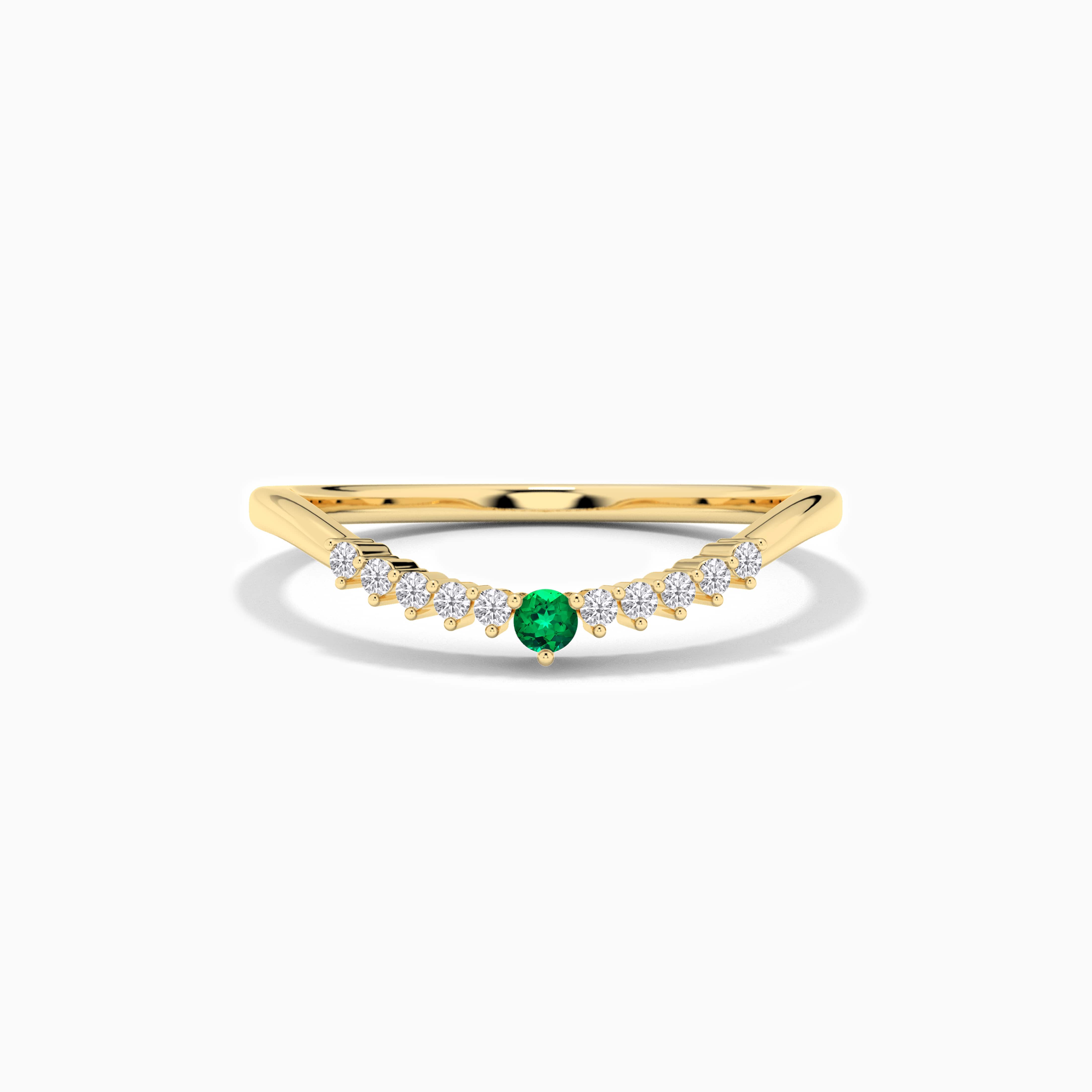 curve wedding bands