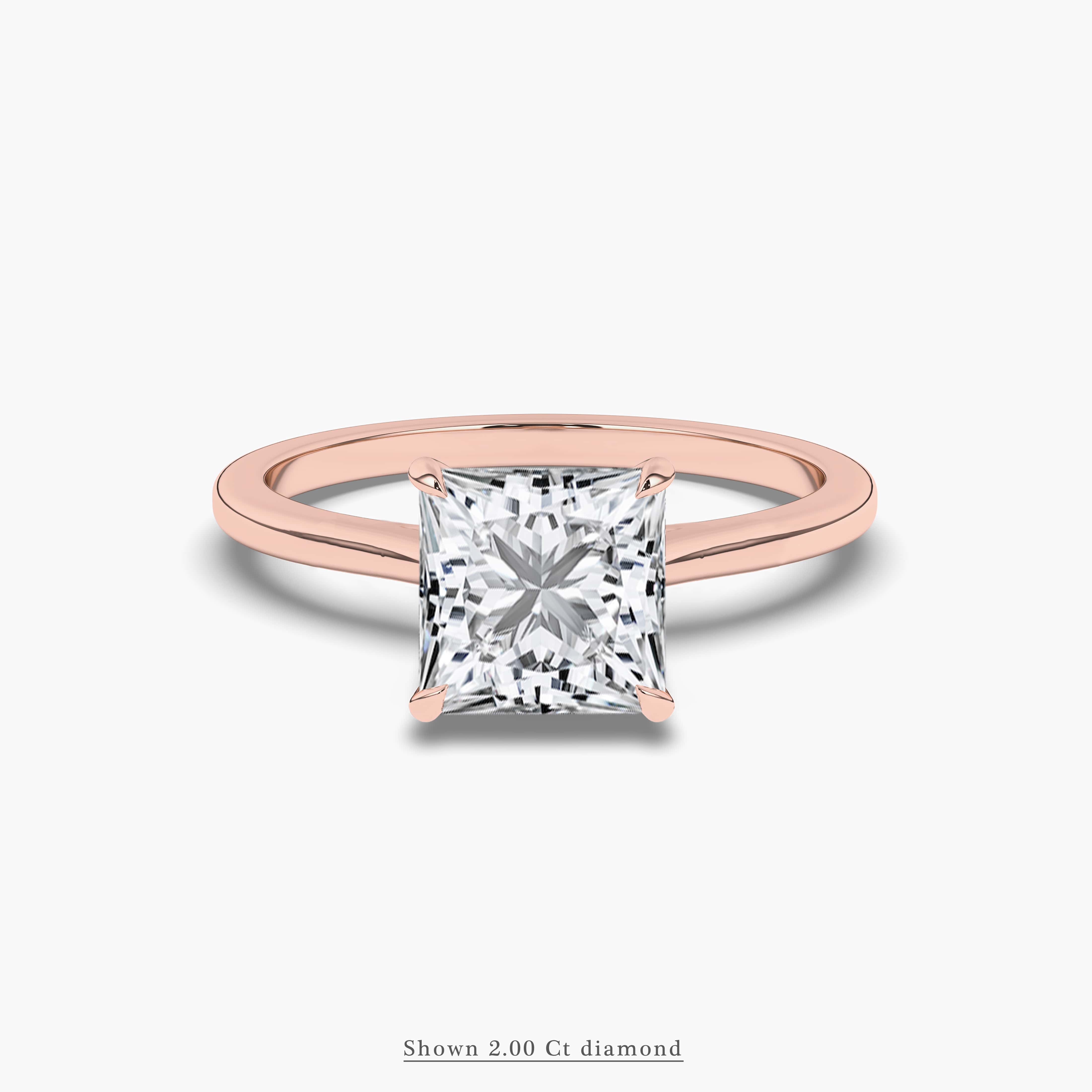 Princess Cut Cathedral Engagement Ring