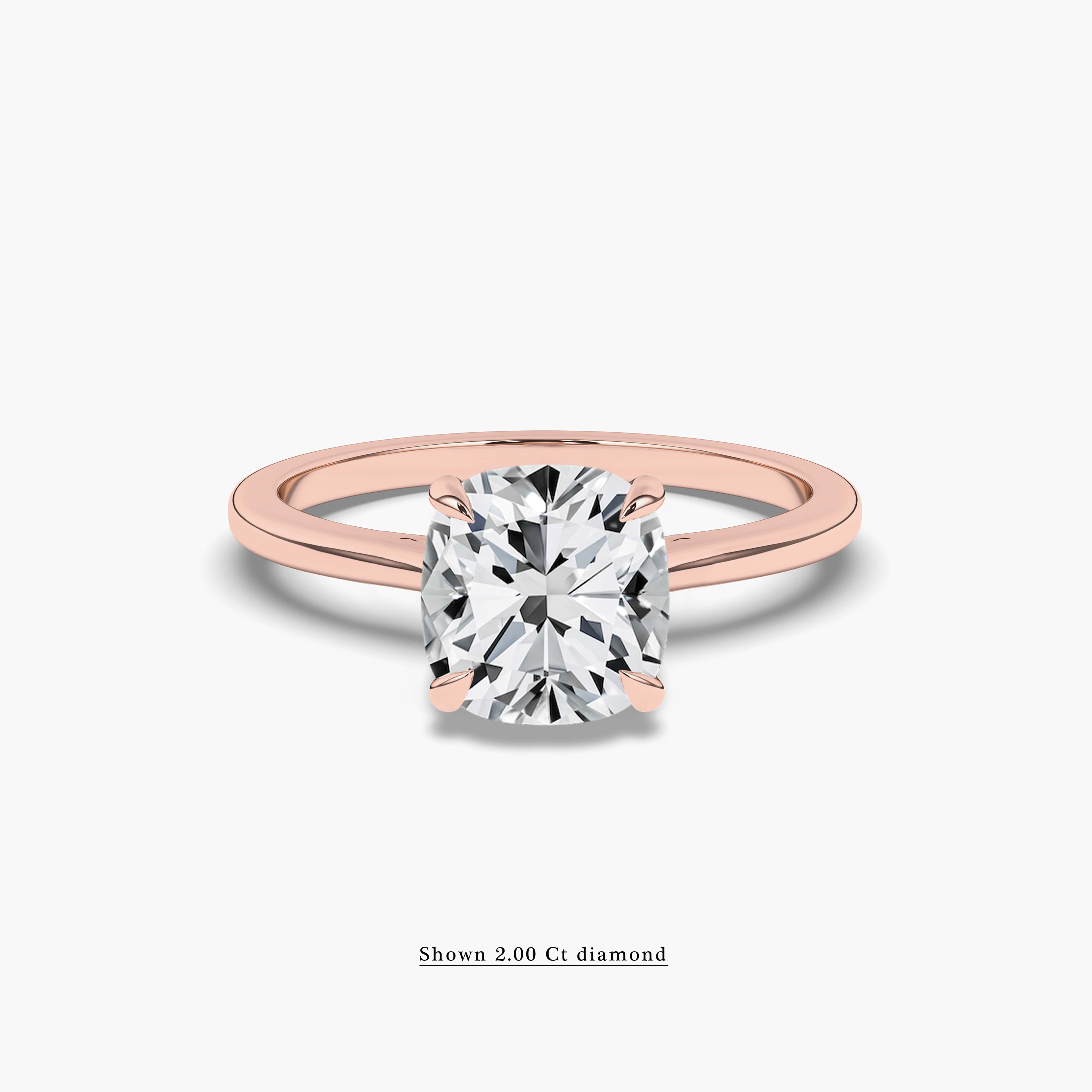 ROSE GOLD CUSHION CUT ENGAGEMENT RING