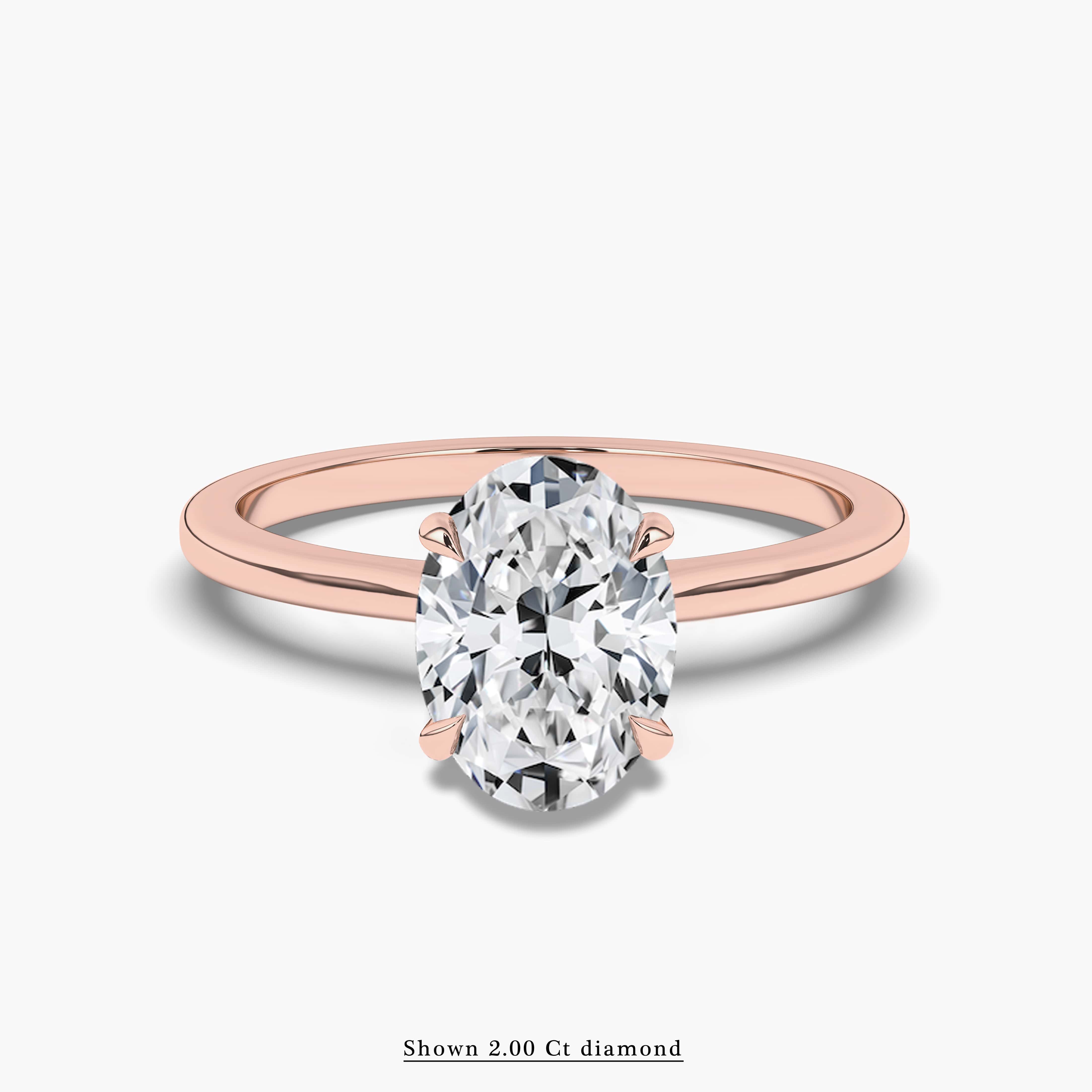 Oval Solitaire Setting Engagement Ring