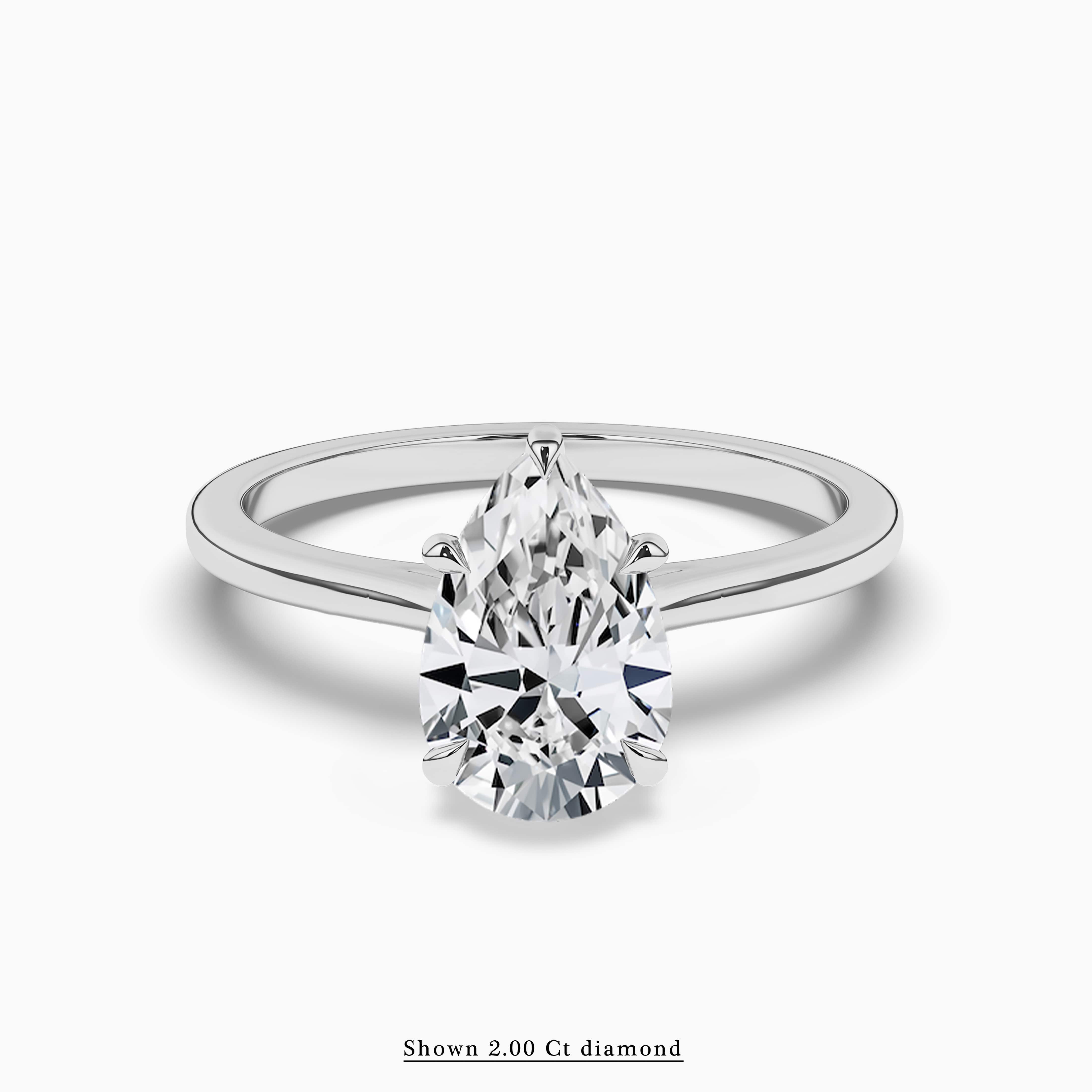 Pear Shape Diamond Engagement Ring