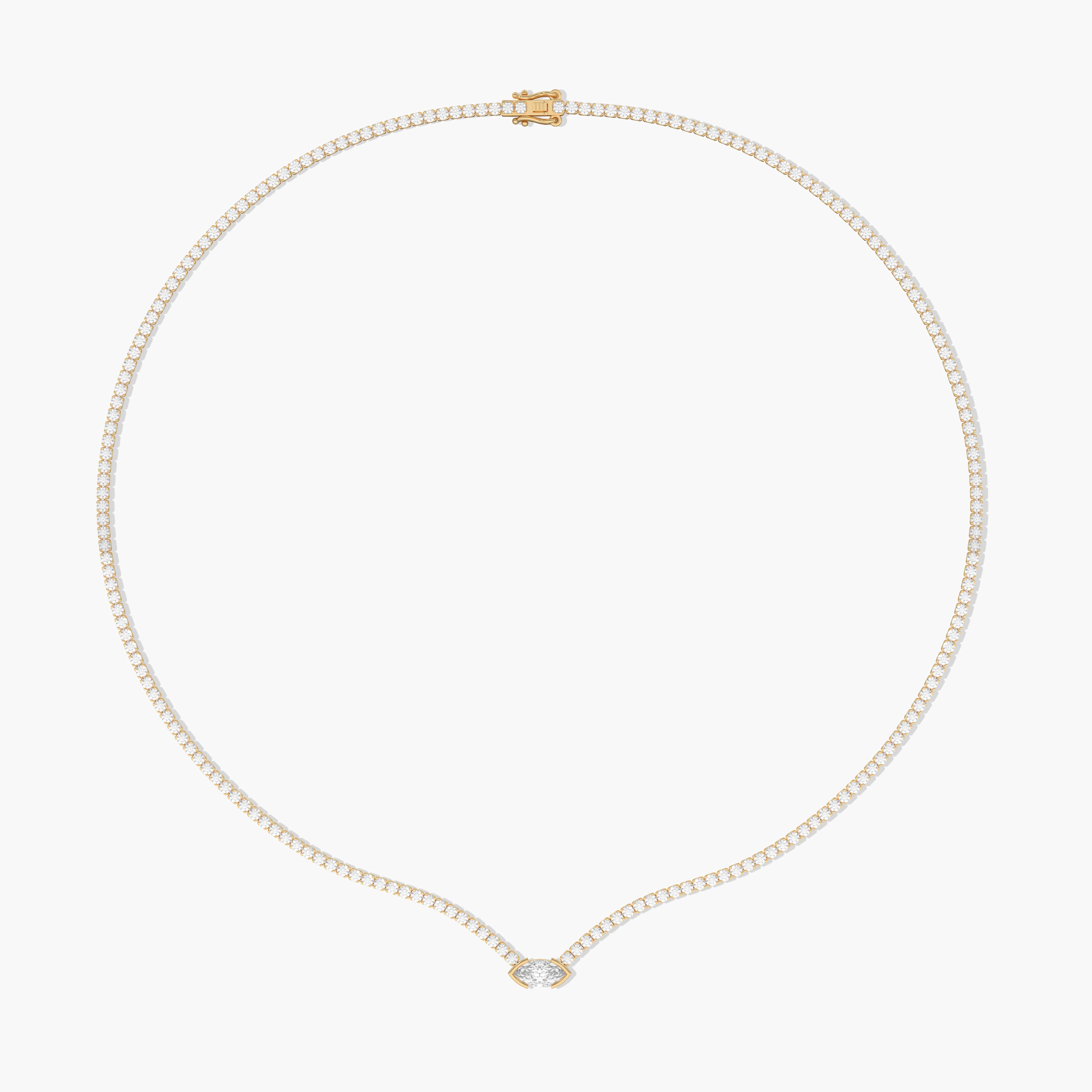 gold tennis necklace womens