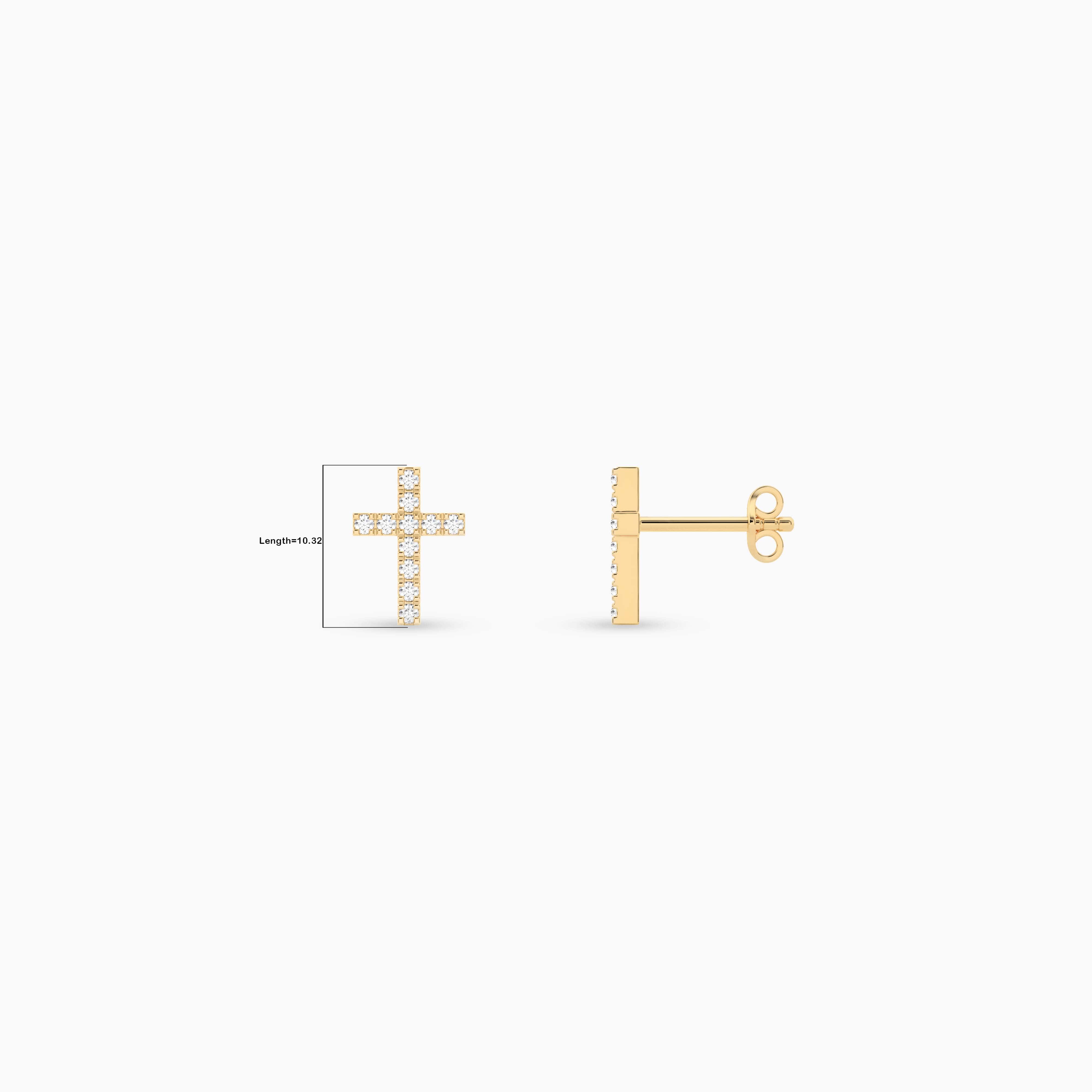 cross earrings diamond