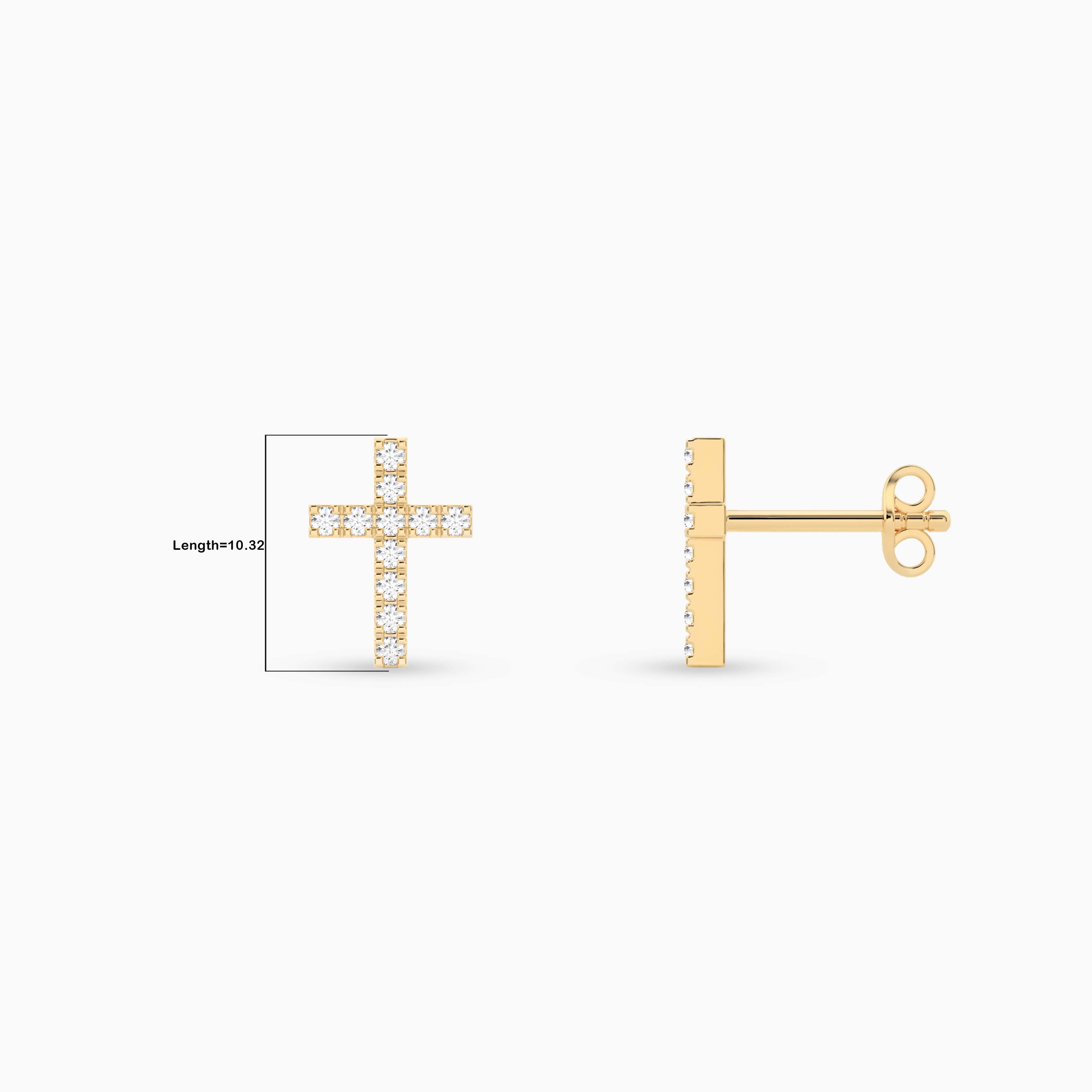 stud cross earrings