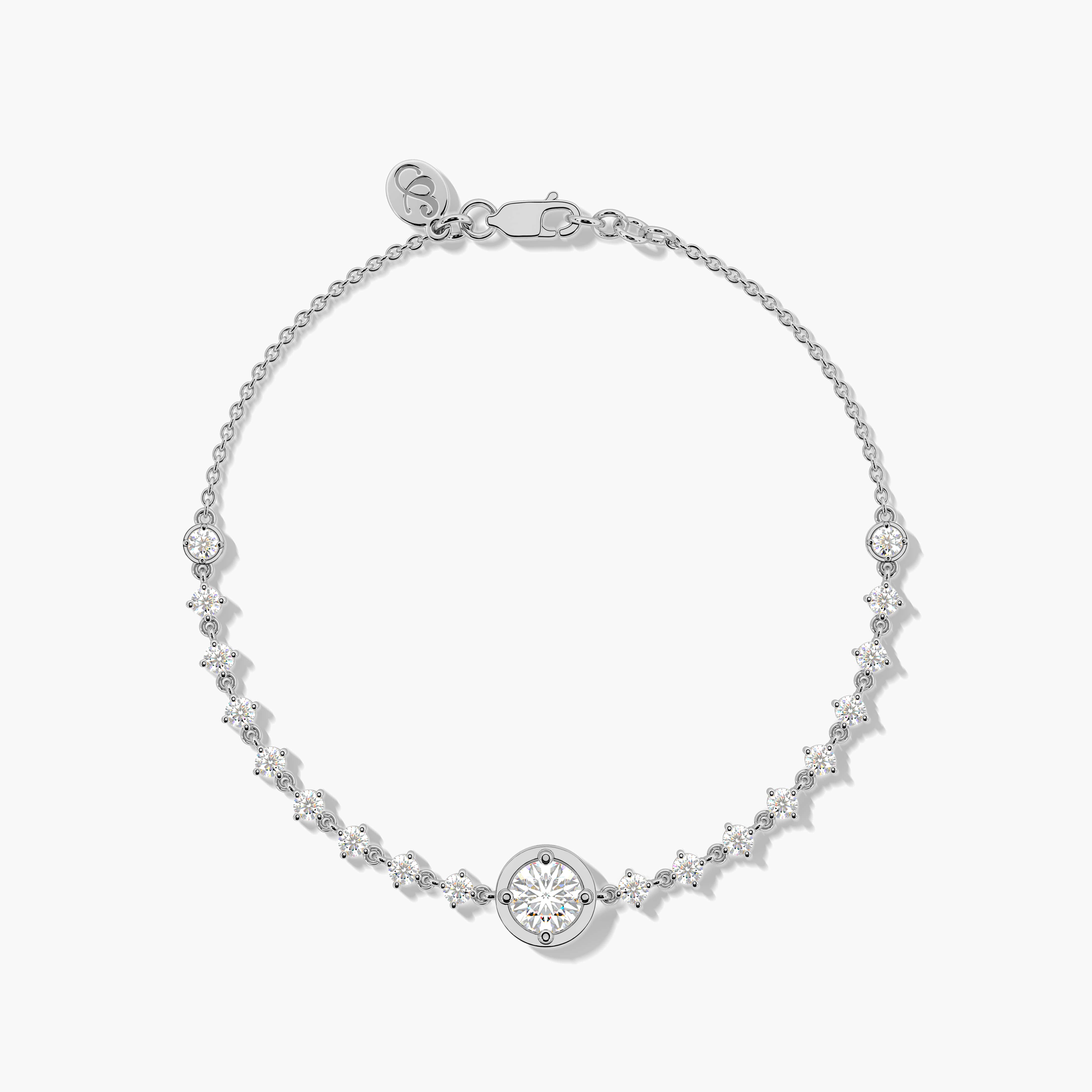 diamond tennis bracelet white gold​