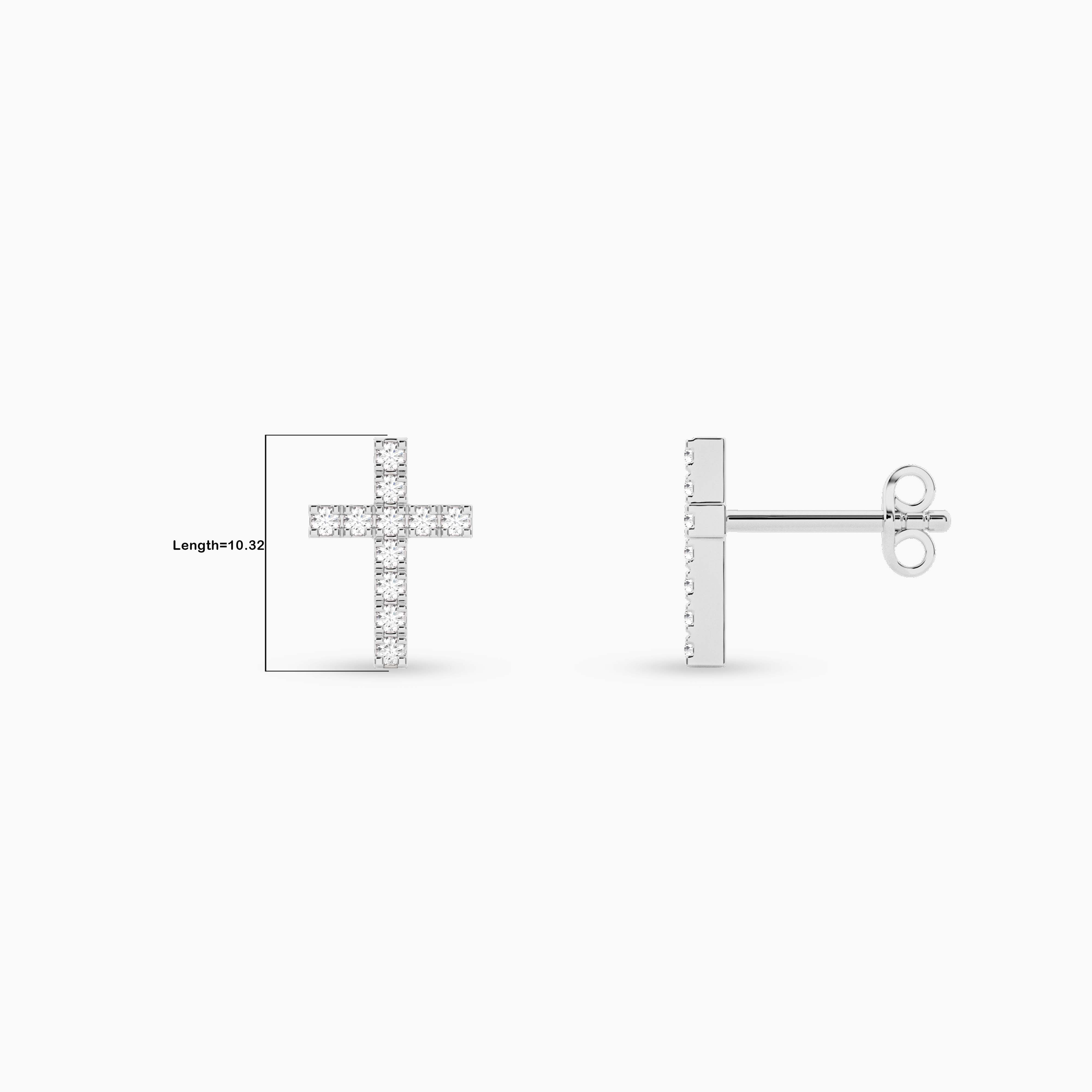 stud cross earrings