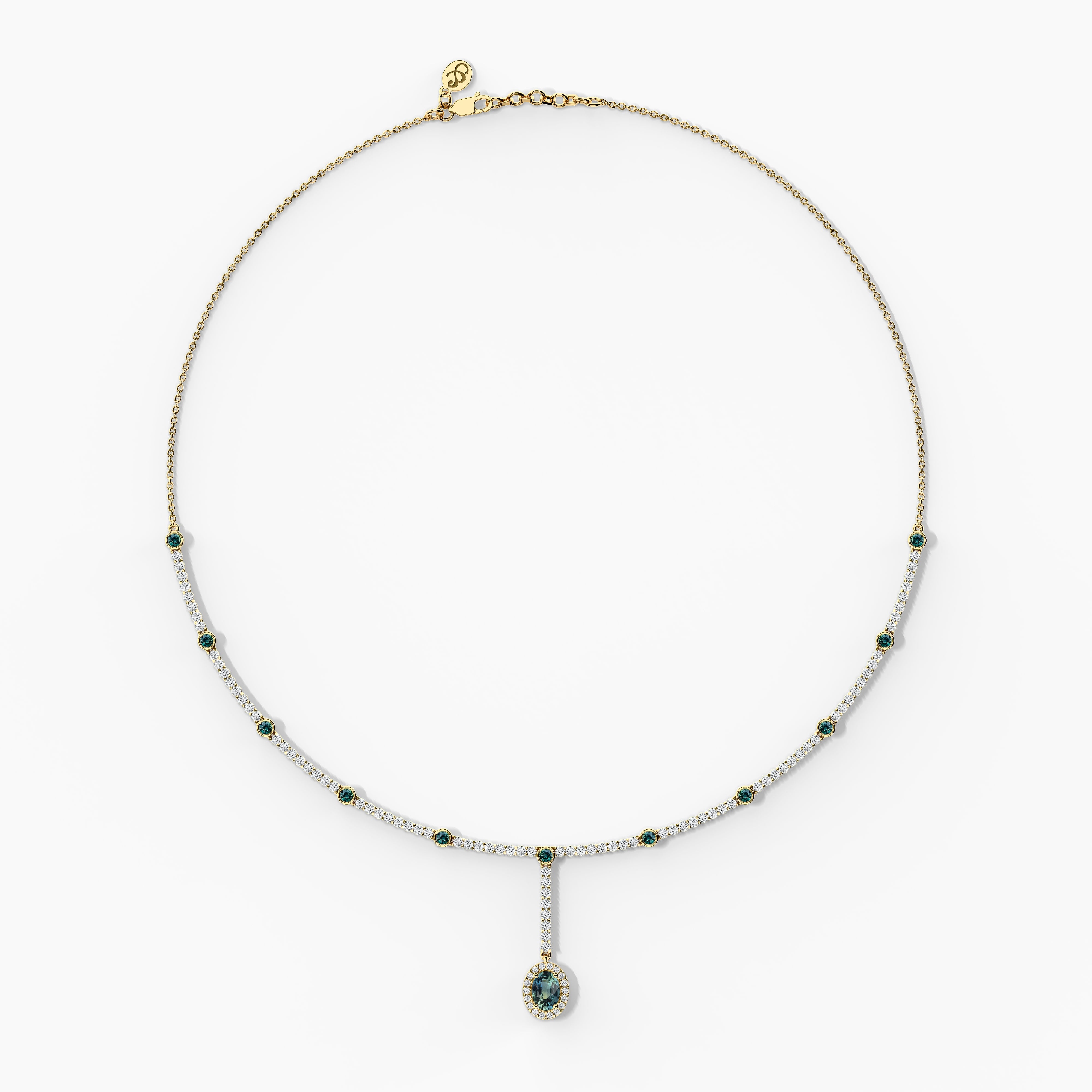 gemstone tennis necklace